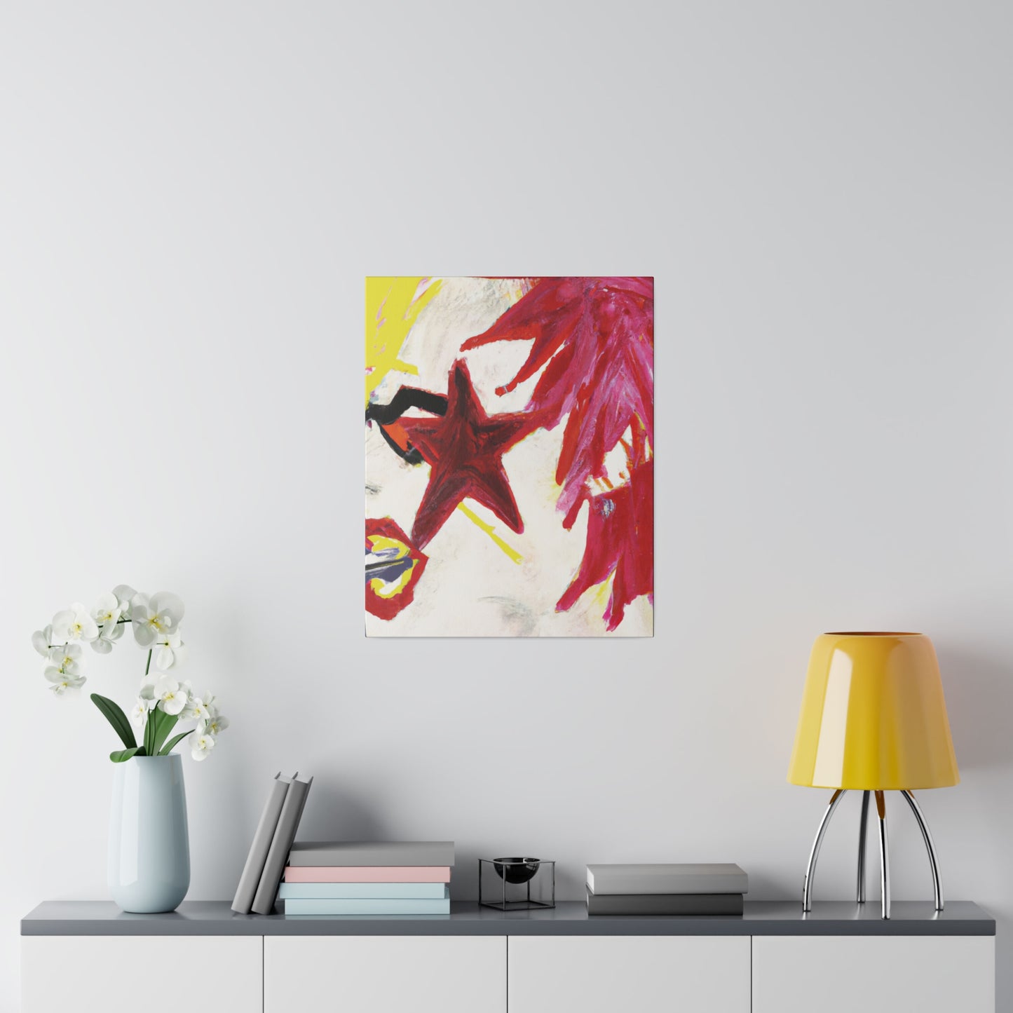 5967Z - Rockstar Painting Print | Face | Abstract | Poster | Home Decor | Wall Art | Music Art | Canvas