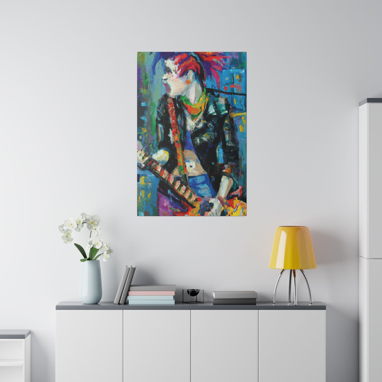 3601F - Rockstar Oil Painting Style Print | Poster | Home Decor | Wall Art | Music Art | Canvas
