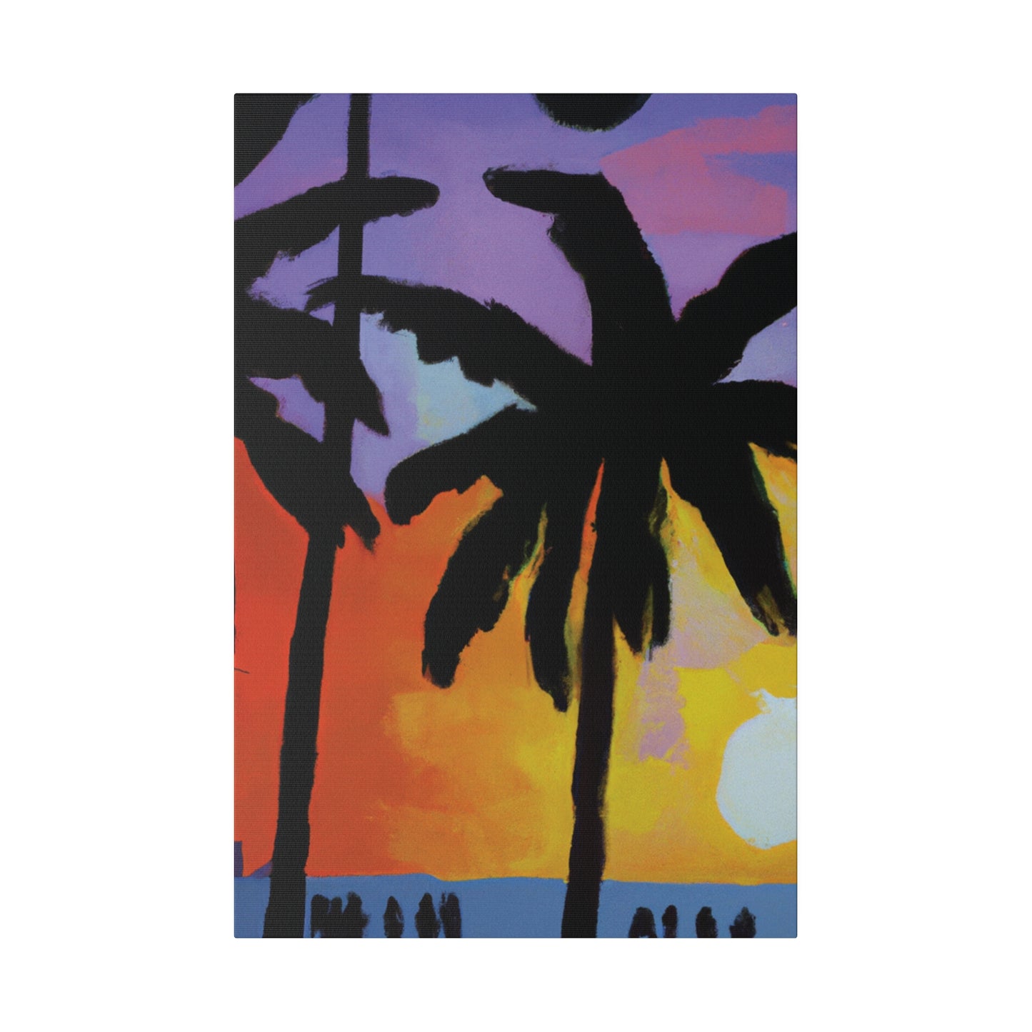 8594V - Miami Beach Sunset Painting Print | Miami | Beach | Sunset | Poster | Home Decor | Wall Art | Canvas