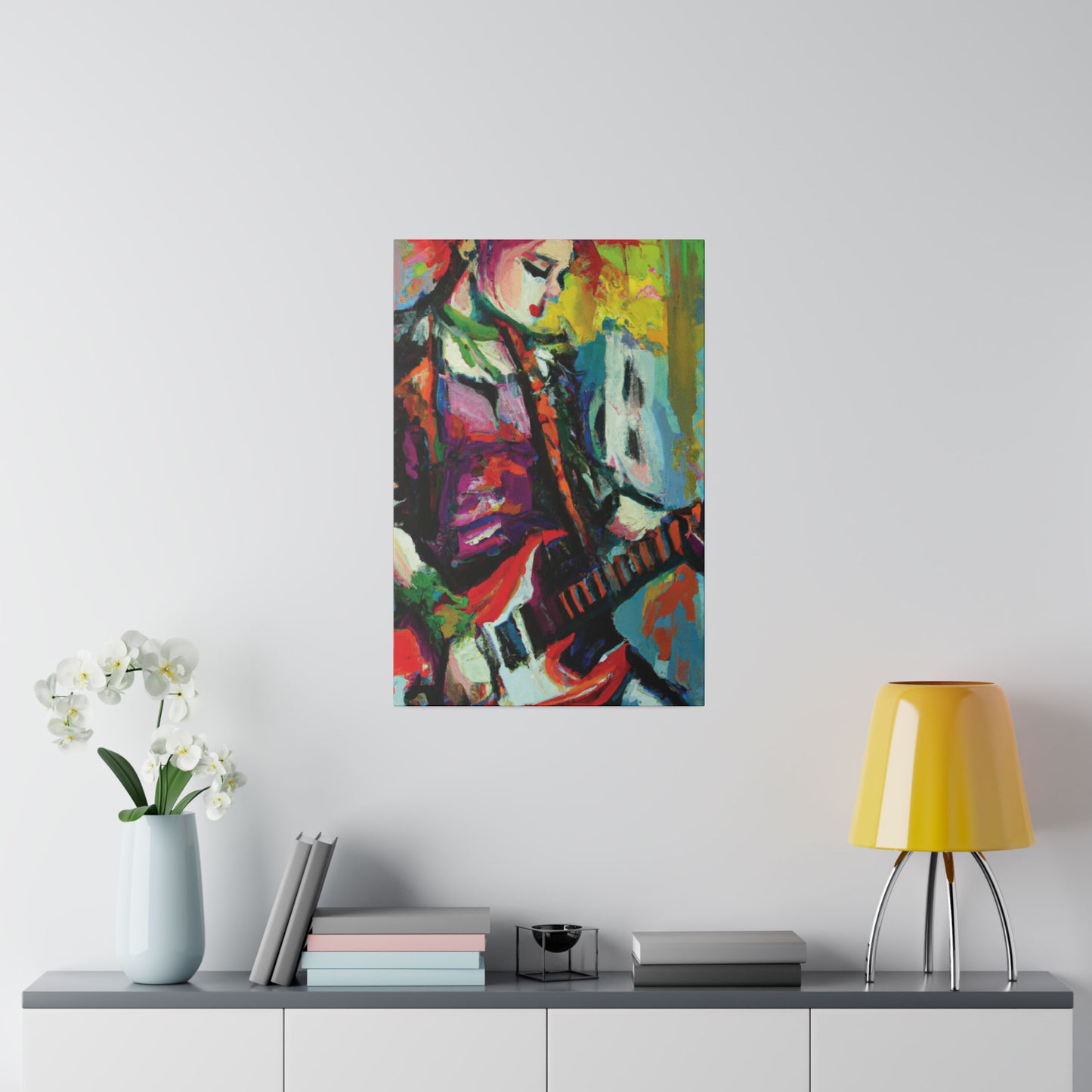 2671G - Rockstar Oil Painting Style Print | Poster | Home Decor | Wall Art | Music Art | Canvas