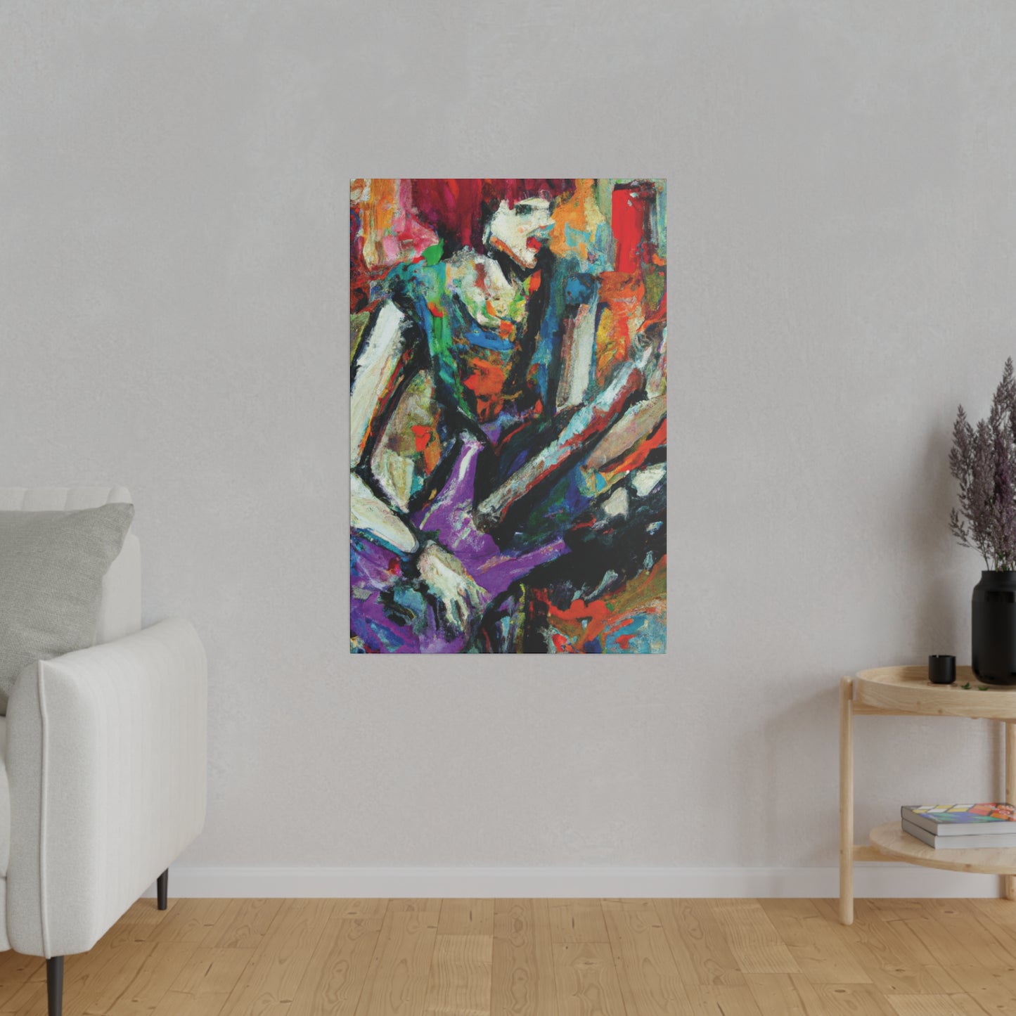 2354A - Rockstar Oil Painting Style Print | Poster | Home Decor | Wall Art | Music Art | Canvas