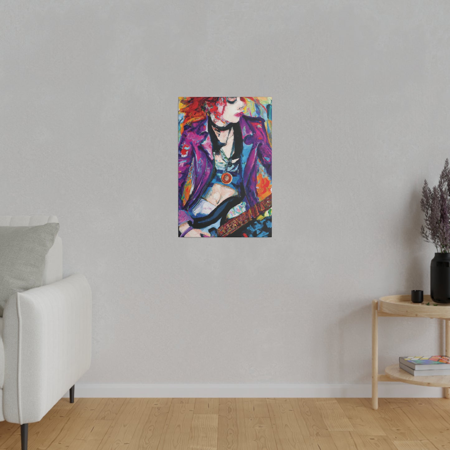 9712Y - Rockstar Oil Painting Style Print | Poster | Home Decor | Wall Art | Music Art | Canvas