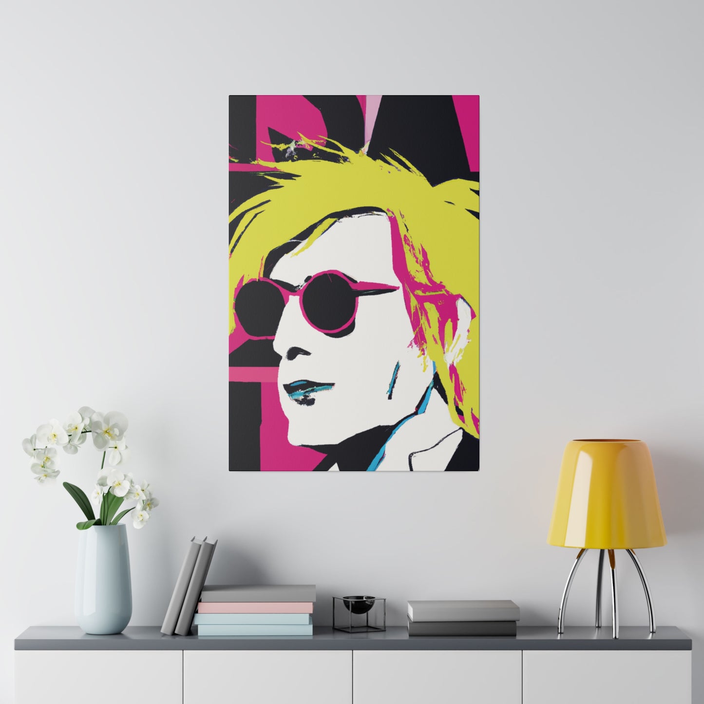 4231W - Rockstar Painting Print | Face | Abstract | Poster | Home Decor | Wall Art | Music Art | Canvas