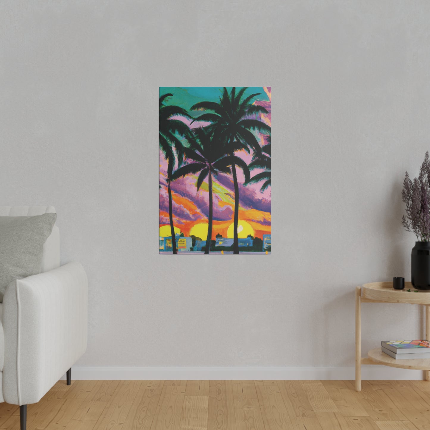 8789Q - Miami Beach Sunset Painting Print | Miami | Beach | Sunset | Poster | Home Decor | Wall Art | Canvas