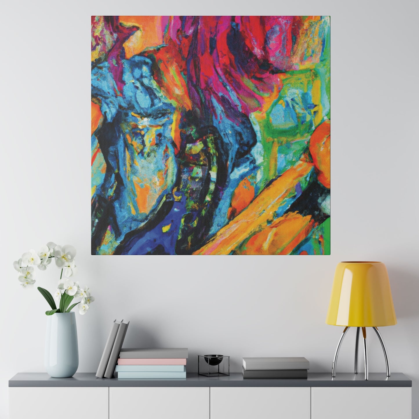 9483V - Rockstar Oil Painting Style Print | Poster | Home Decor | Wall Art | Music Art | Canvas