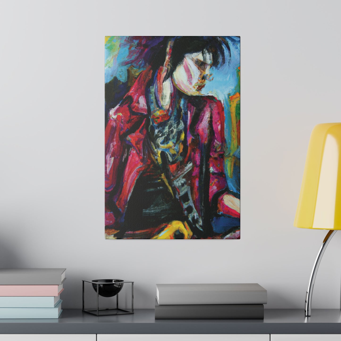 7152R - Rockstar Oil Painting Style Print | Poster | Home Decor | Wall Art | Music Art | Canvas