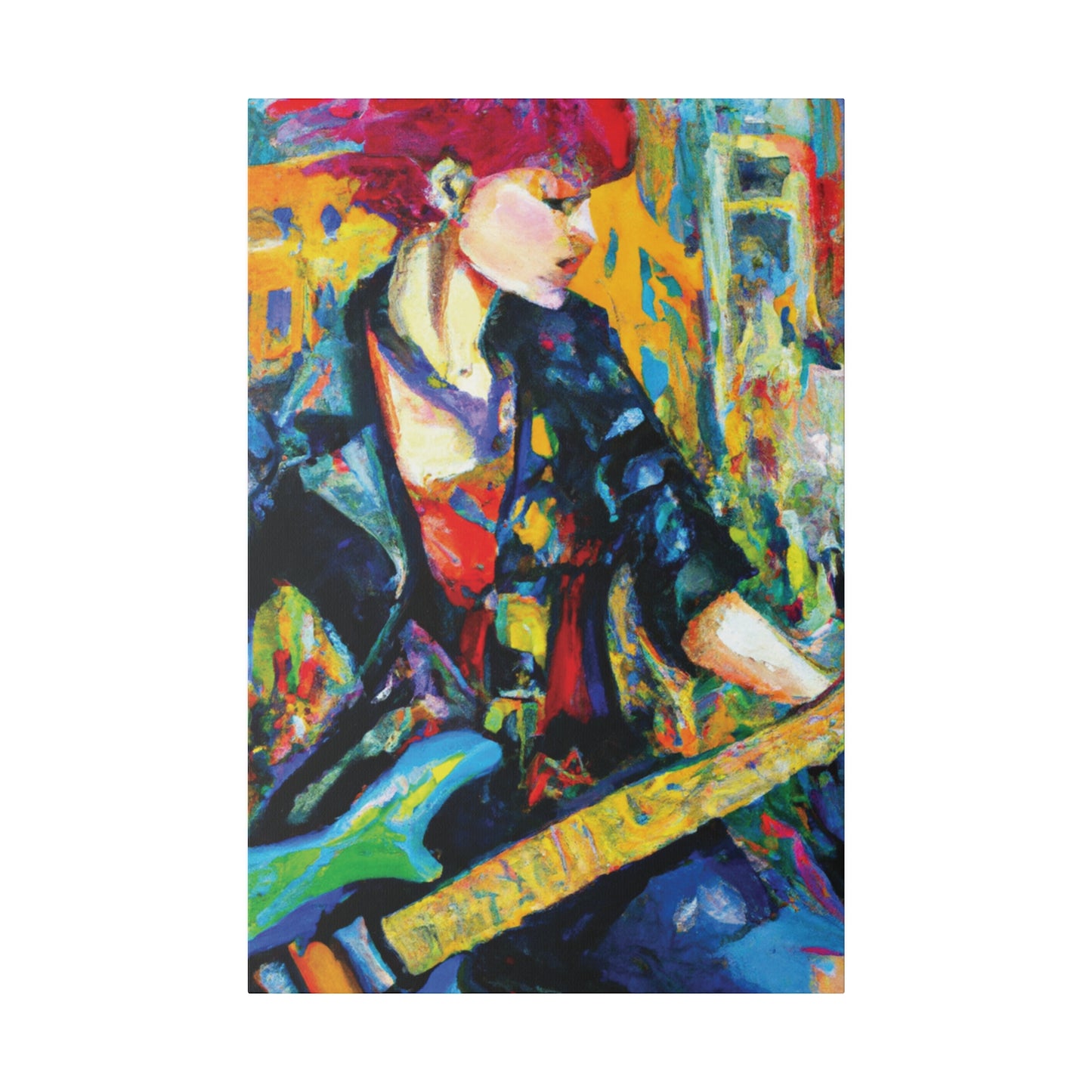 5192N - Rockstar Oil Painting Style Print | Poster | Home Decor | Wall Art | Music Art | Canvas