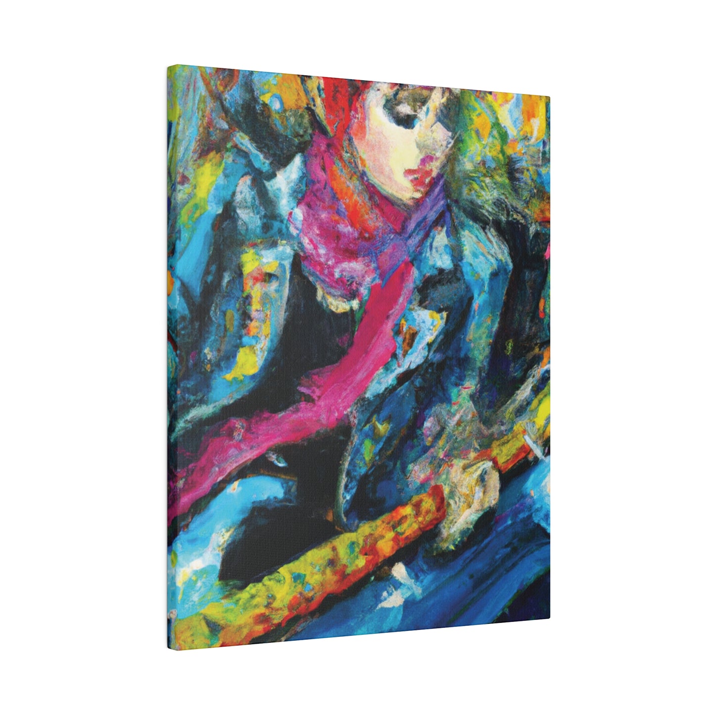 9823X - Rockstar Oil Painting Style Print | Poster | Home Decor | Wall Art | Music Art | Canvas