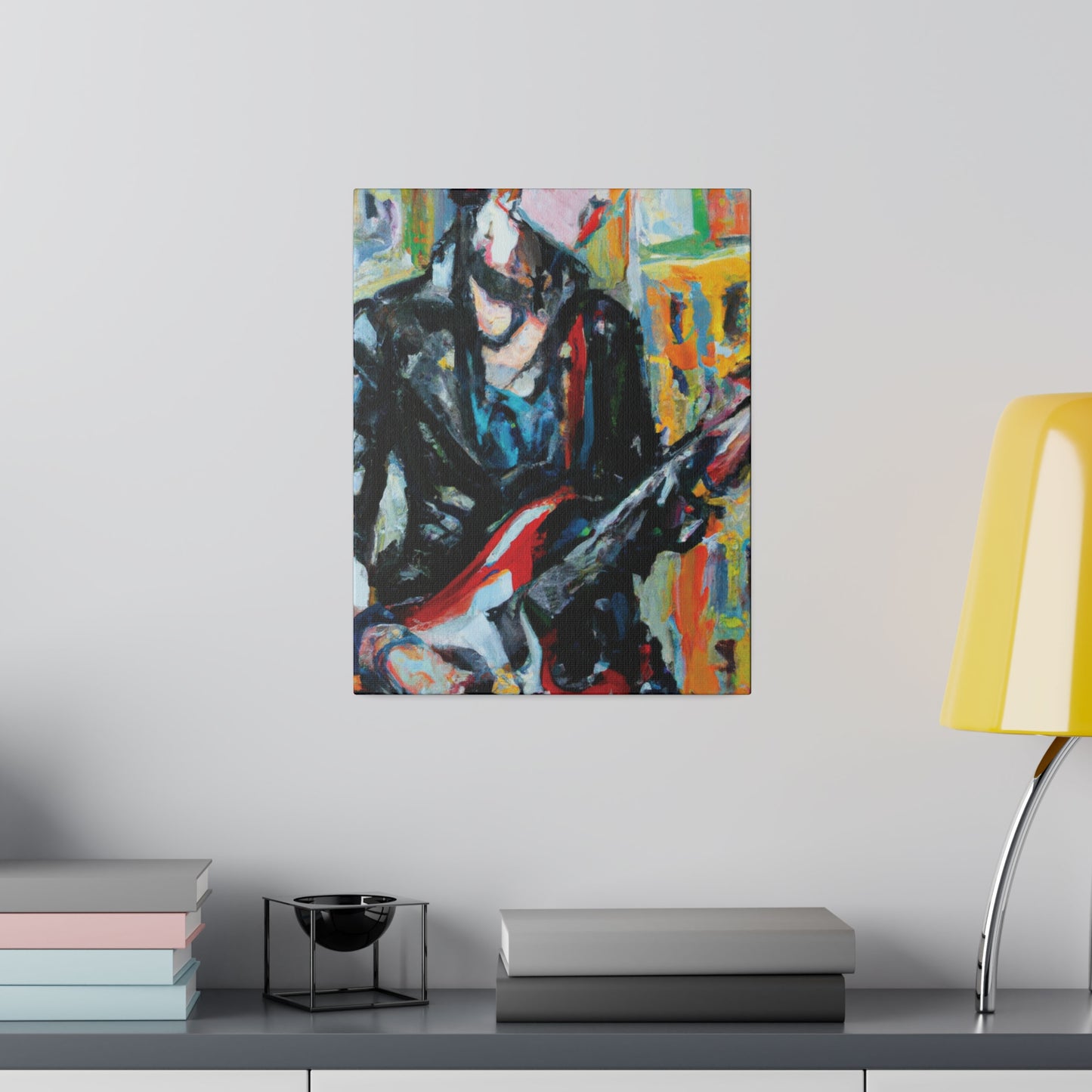 9646Q - Rockstar Oil Painting Style Print | Poster | Home Decor | Wall Art | Music Art | Canvas