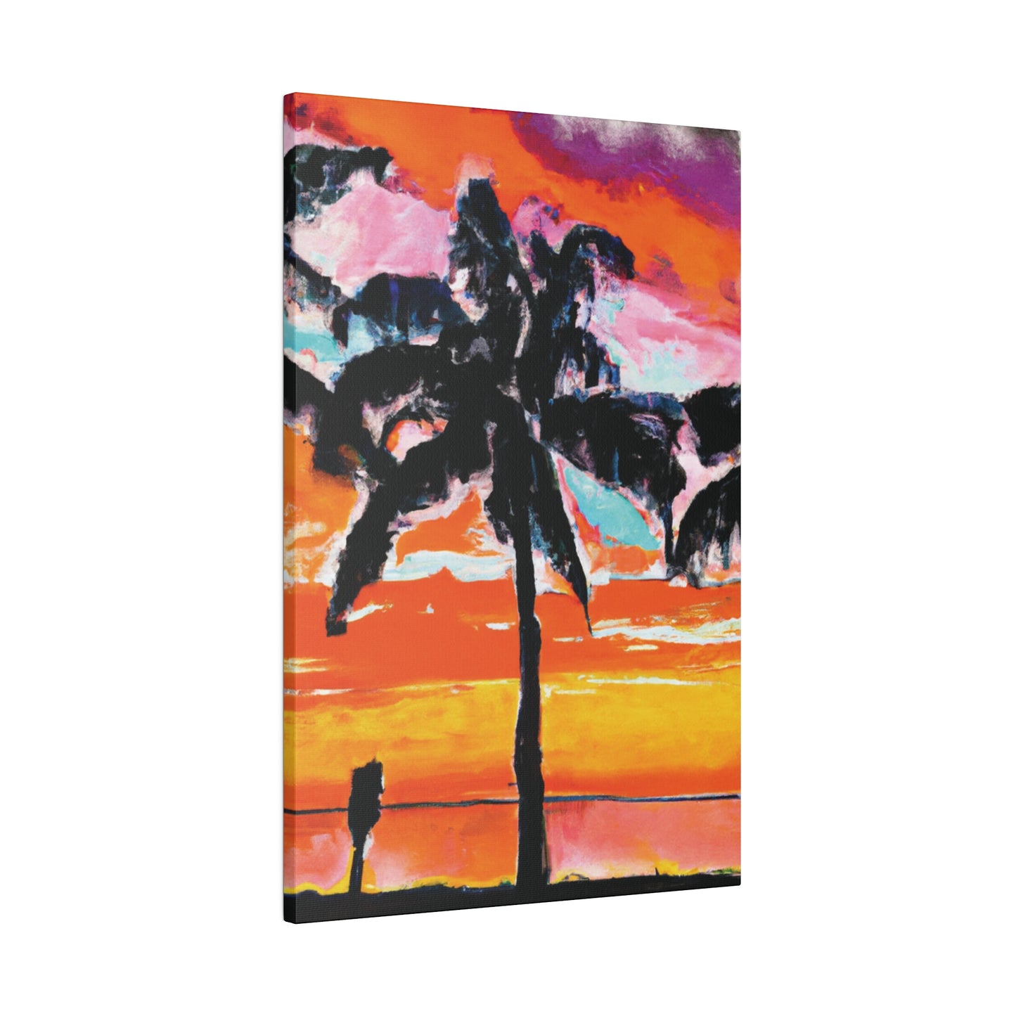 8371S - Miami Beach Sunset Painting Print | Miami | Beach | Sunset | Poster | Home Decor | Wall Art | Canvas