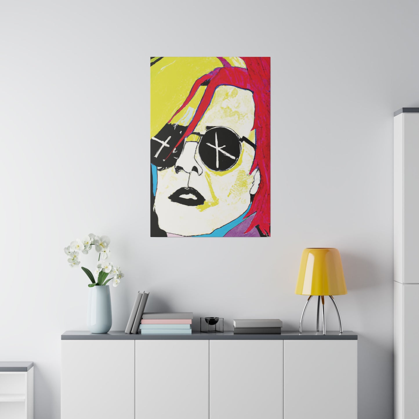 4152P - Rockstar Painting Print | Face | Abstract | Poster | Home Decor | Wall Art | Music Art | Canvas