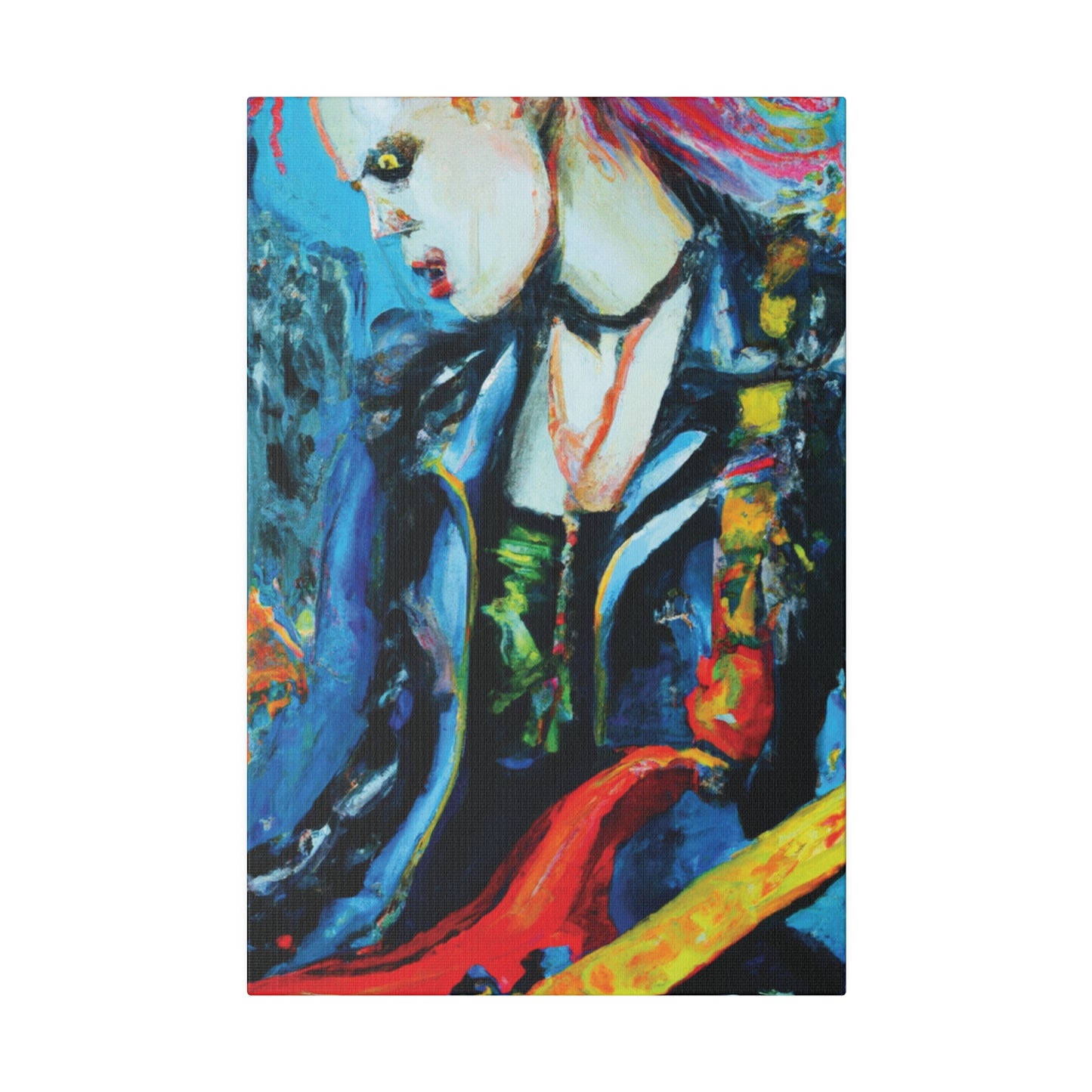 8900A - Rockstar Oil Painting Style Print | Poster | Home Decor | Wall Art | Music Art | Canvas