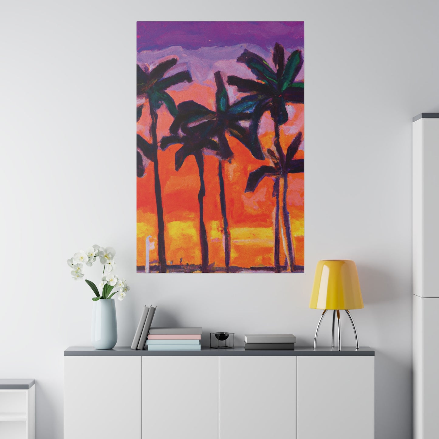 5618V - Miami Beach Sunset Painting Print | Miami | Beach | Sunset | Poster | Home Decor | Wall Art | Canvas