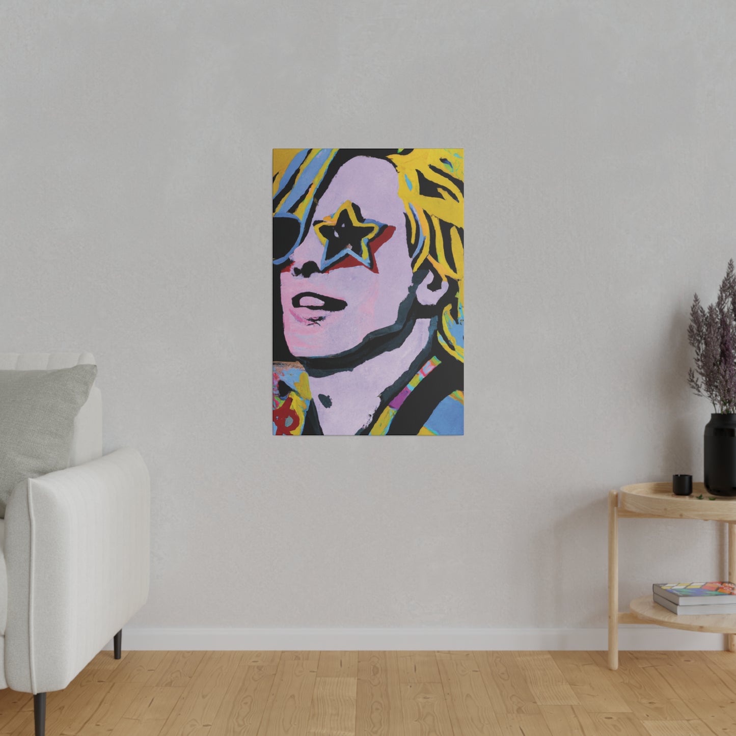 5027F - Rockstar Painting Print | Face | Abstract | Poster | Home Decor | Wall Art | Music Art | Canvas