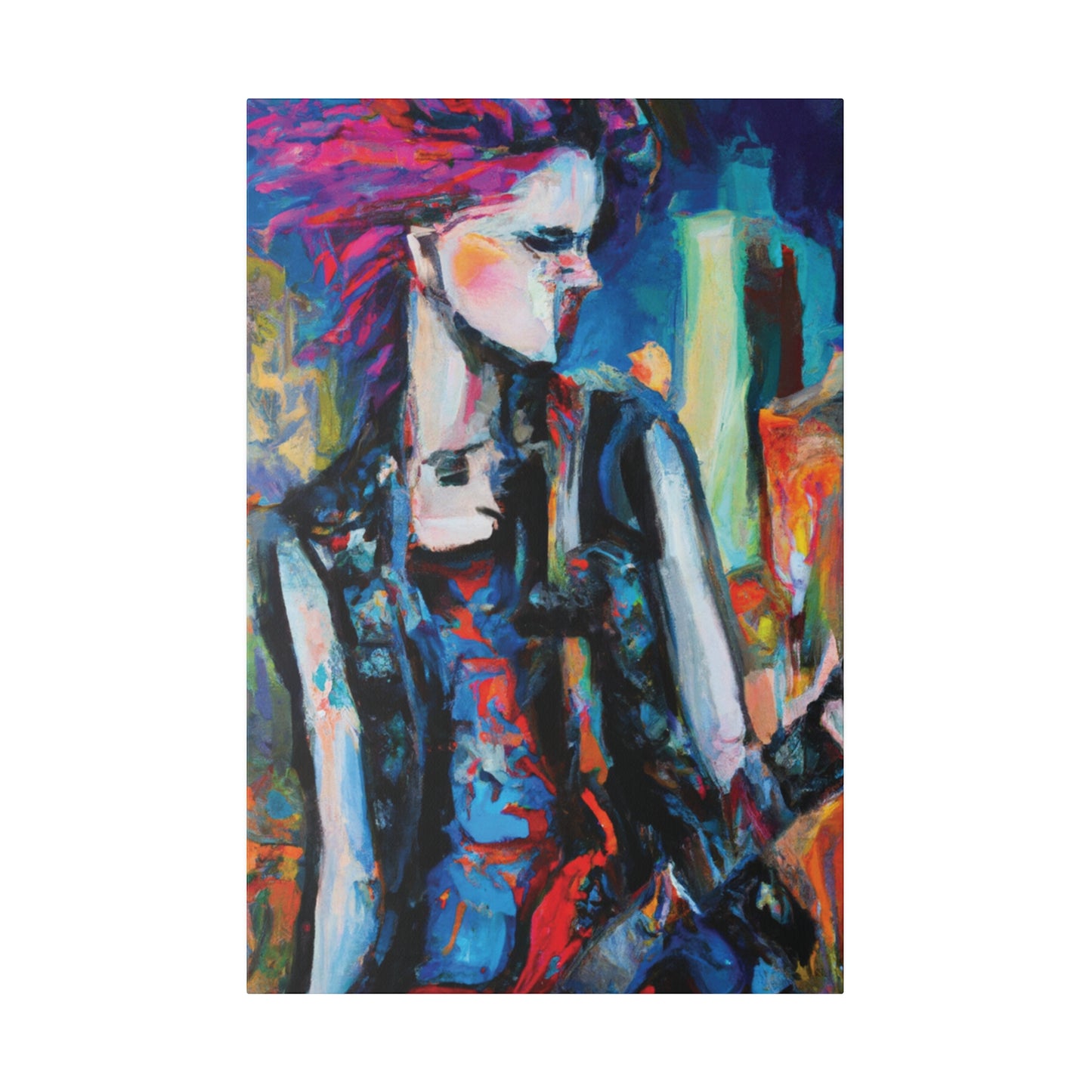 6491R - Rockstar Oil Painting Style Print | Poster | Home Decor | Wall Art | Music Art | Canvas