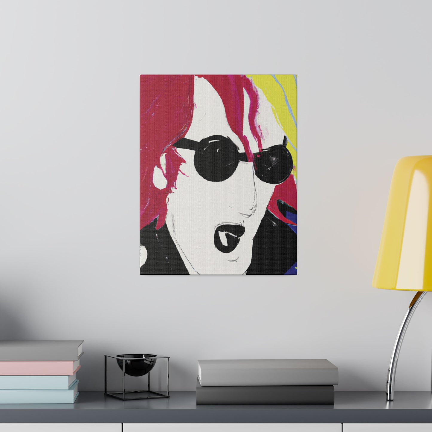 6485Q - Rockstar Painting Print | Face | Abstract | Poster | Home Decor | Wall Art | Music Art | Canvas