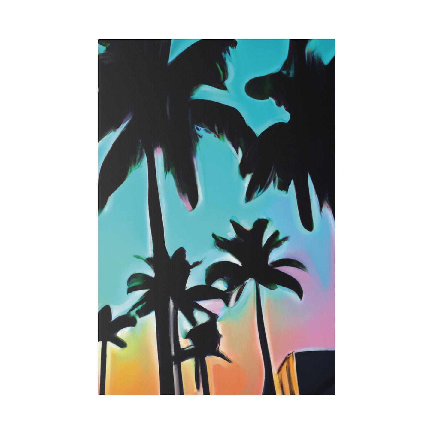5491X - Miami Beach Sunset Painting Print | Miami | Beach | Sunset | Poster | Home Decor | Wall Art | Canvas