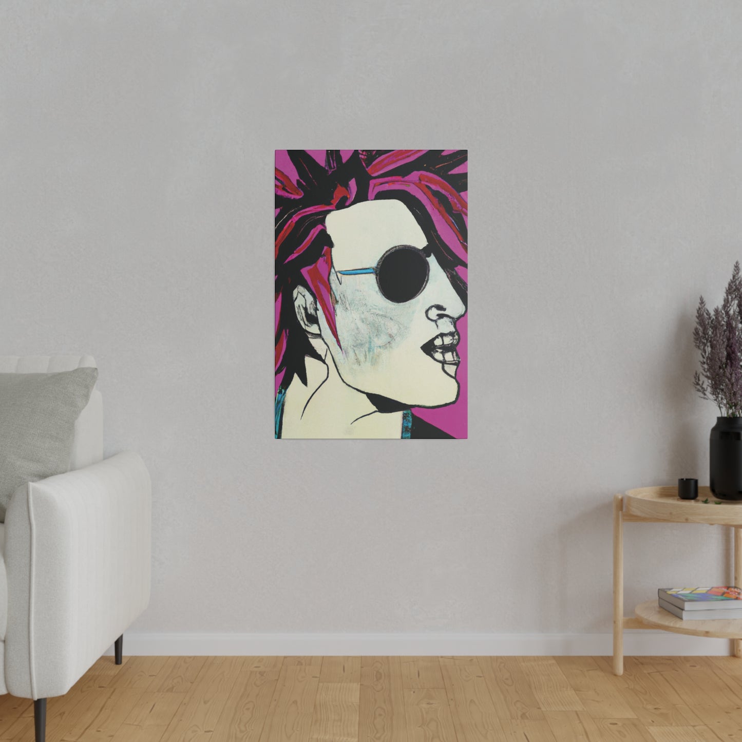 8159X - Rockstar Painting Print | Face | Abstract | Poster | Home Decor | Wall Art | Music Art | Canvas