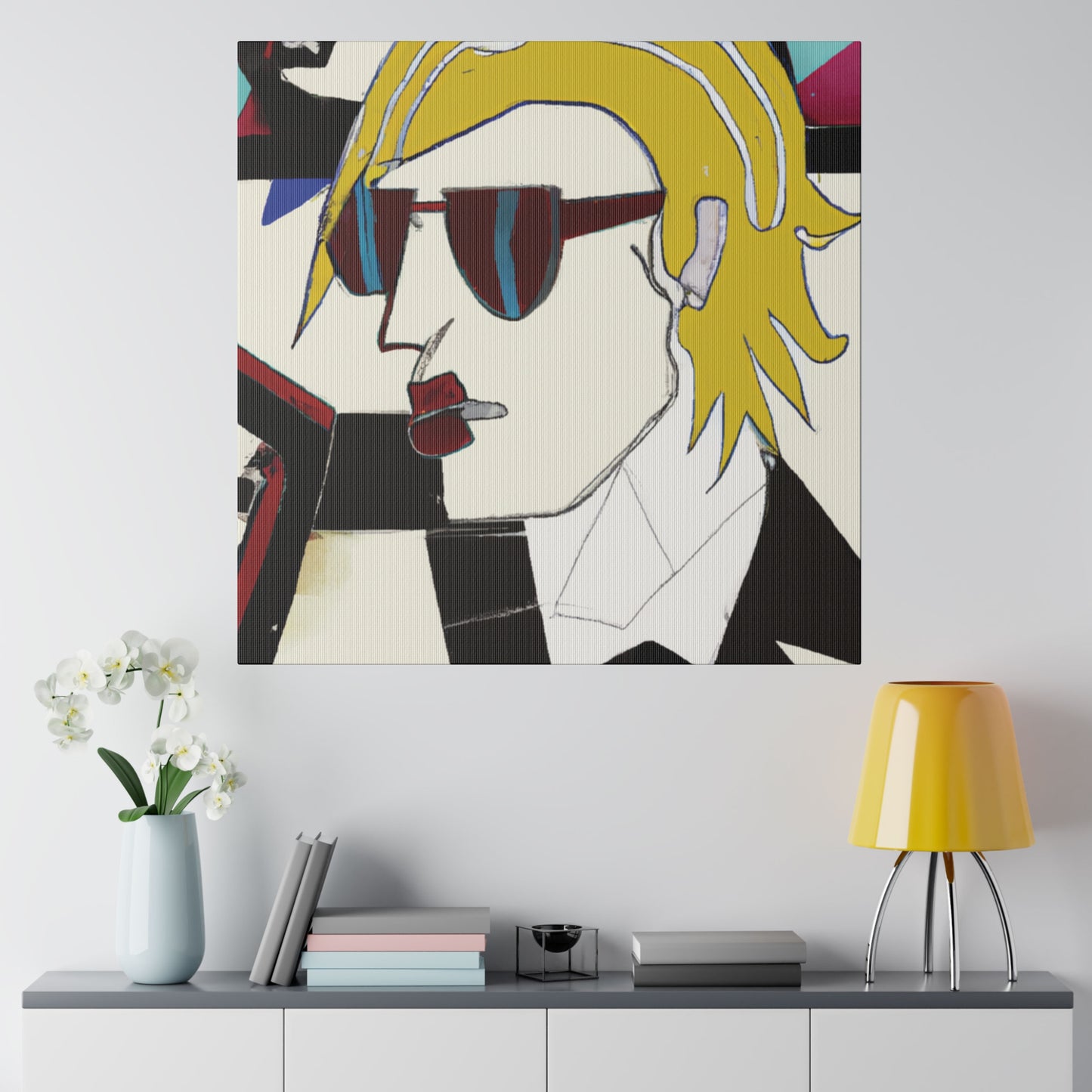 6895N - Rockstar Painting Print | Face | Abstract | Poster | Home Decor | Wall Art | Music Art | Canvas