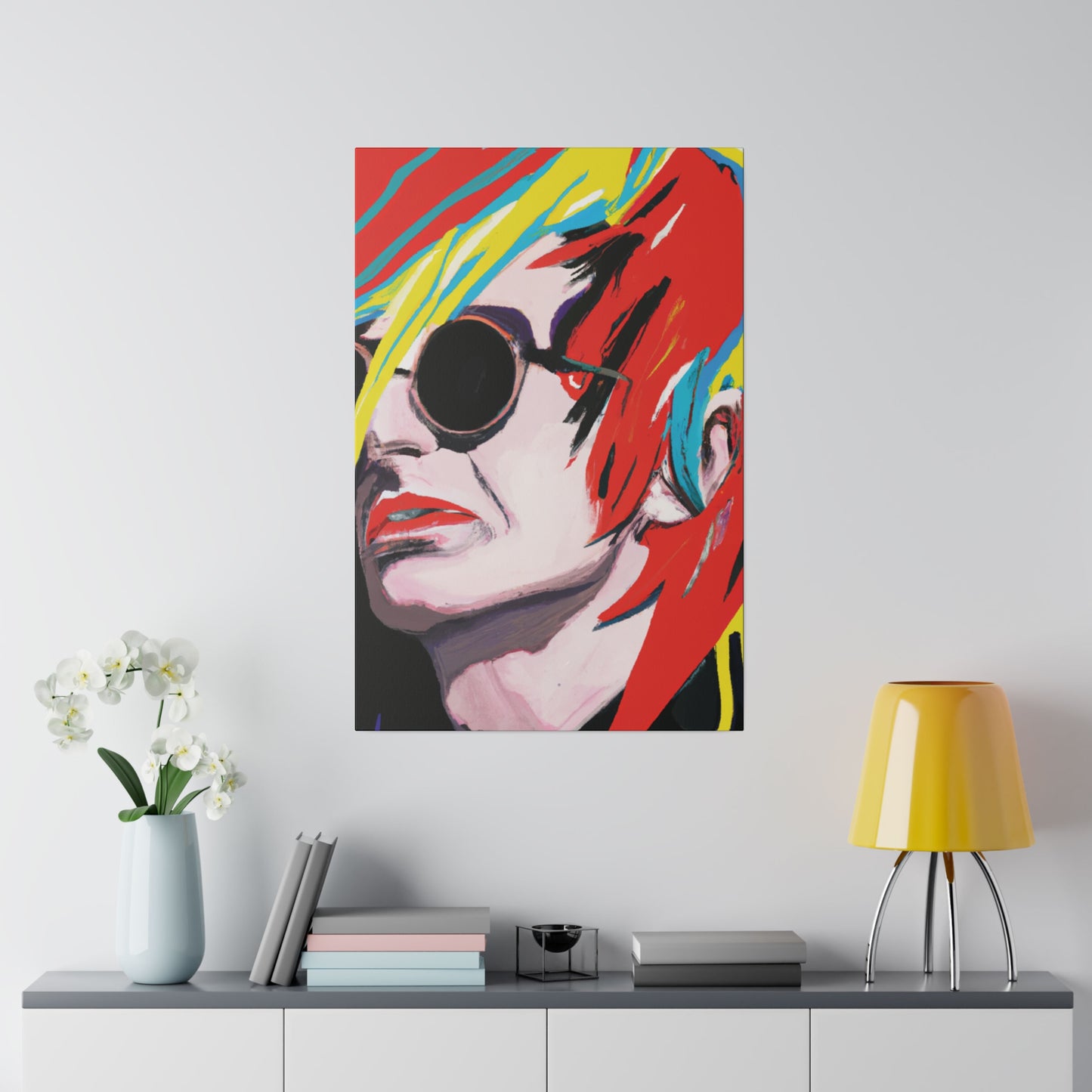 9573V - Rockstar Painting Print | Face | Abstract | Poster | Home Decor | Wall Art | Music Art | Canvas