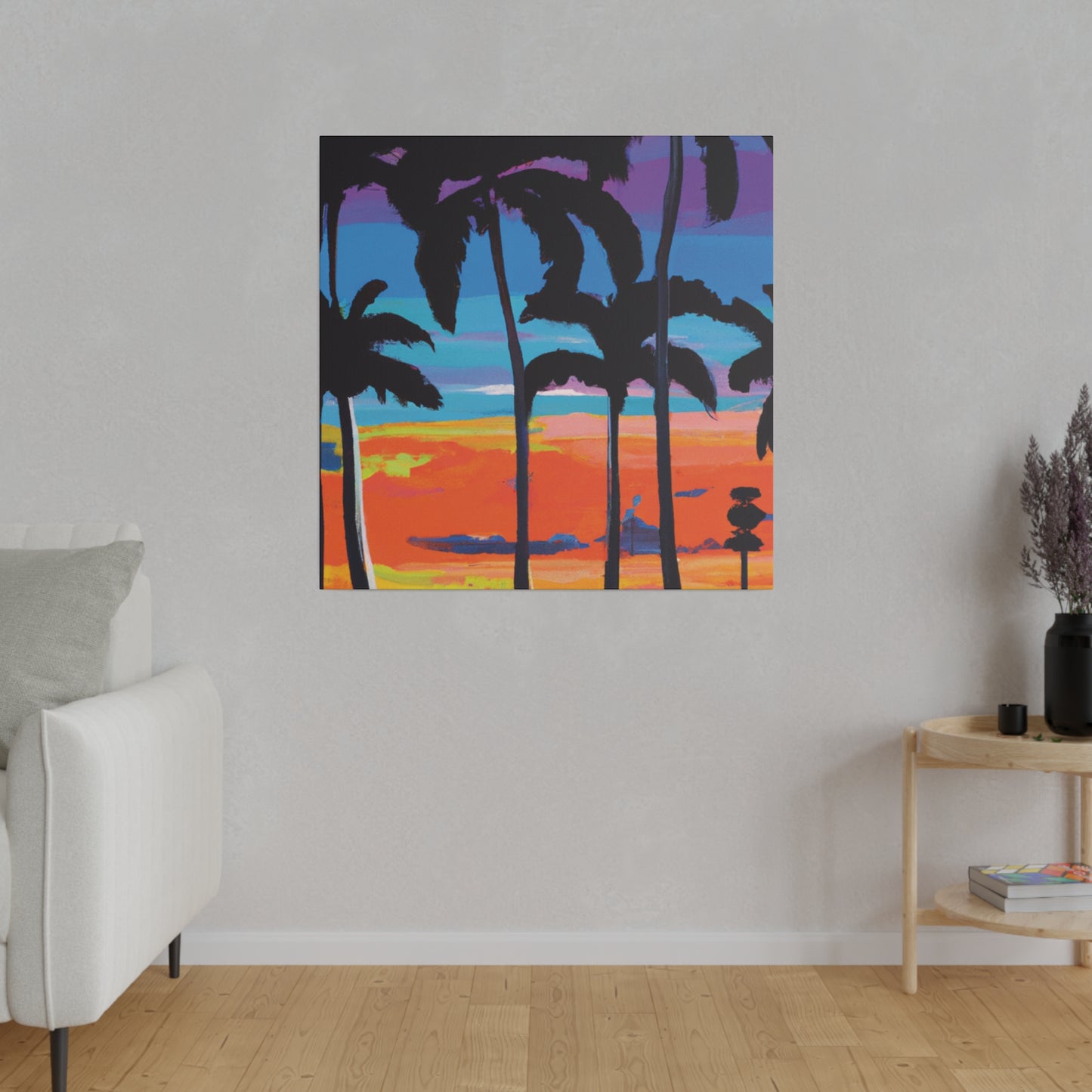 7891V - Miami Beach Sunset Painting Print | Miami | Beach | Sunset | Poster | Home Decor | Wall Art | Canvas