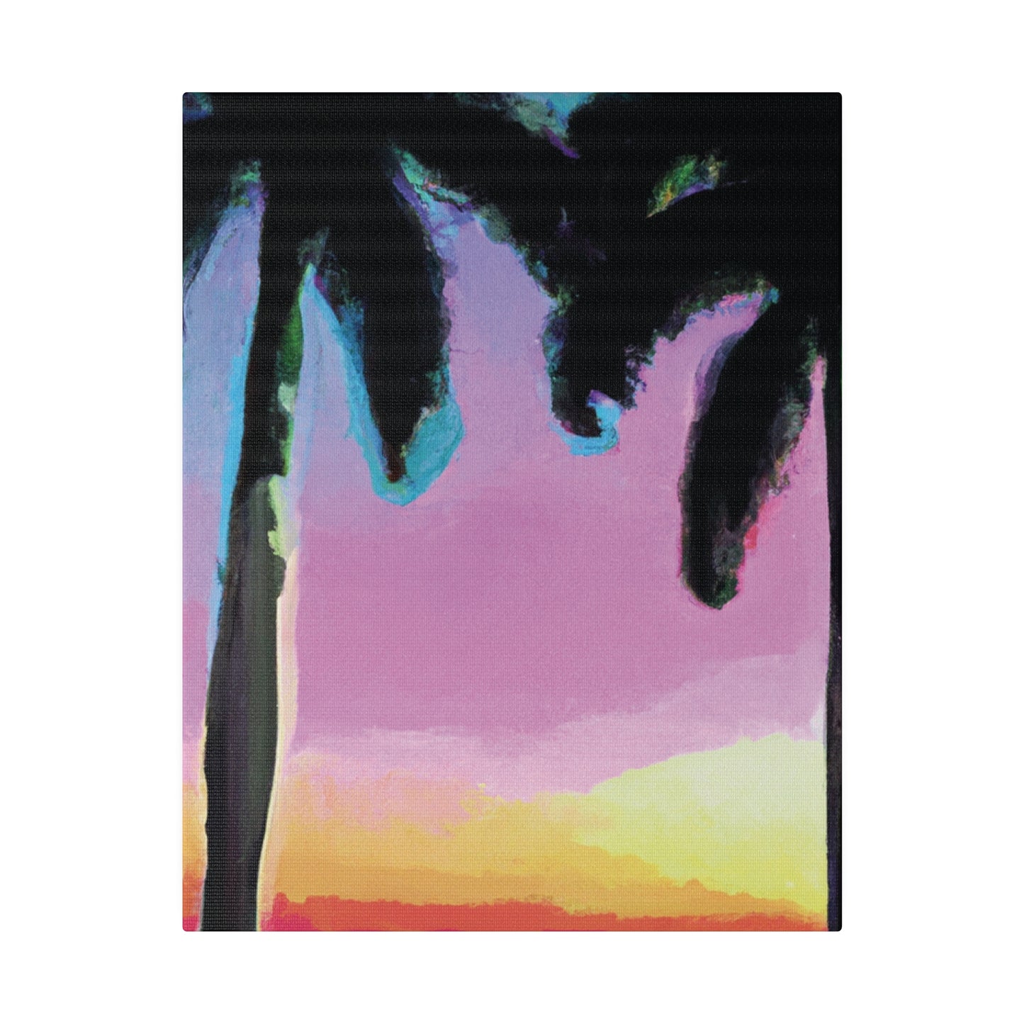 8491N - Miami Beach Sunset Painting Print | Miami | Beach | Sunset | Poster | Home Decor | Wall Art | Canvas