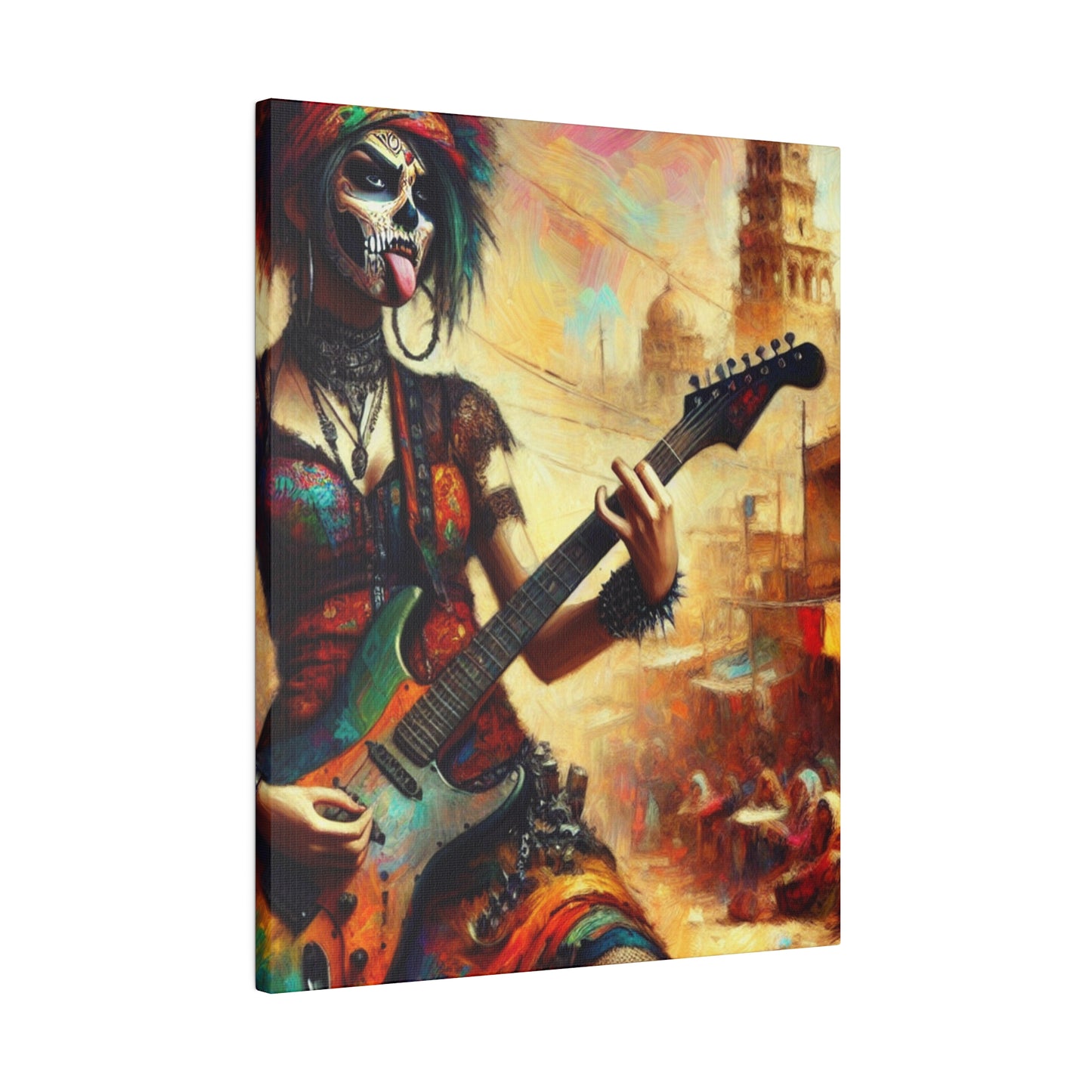 3752F - Rockstar Oil Painting Style Print | Poster | Home Decor | Wall Art | Music Art | Canvas