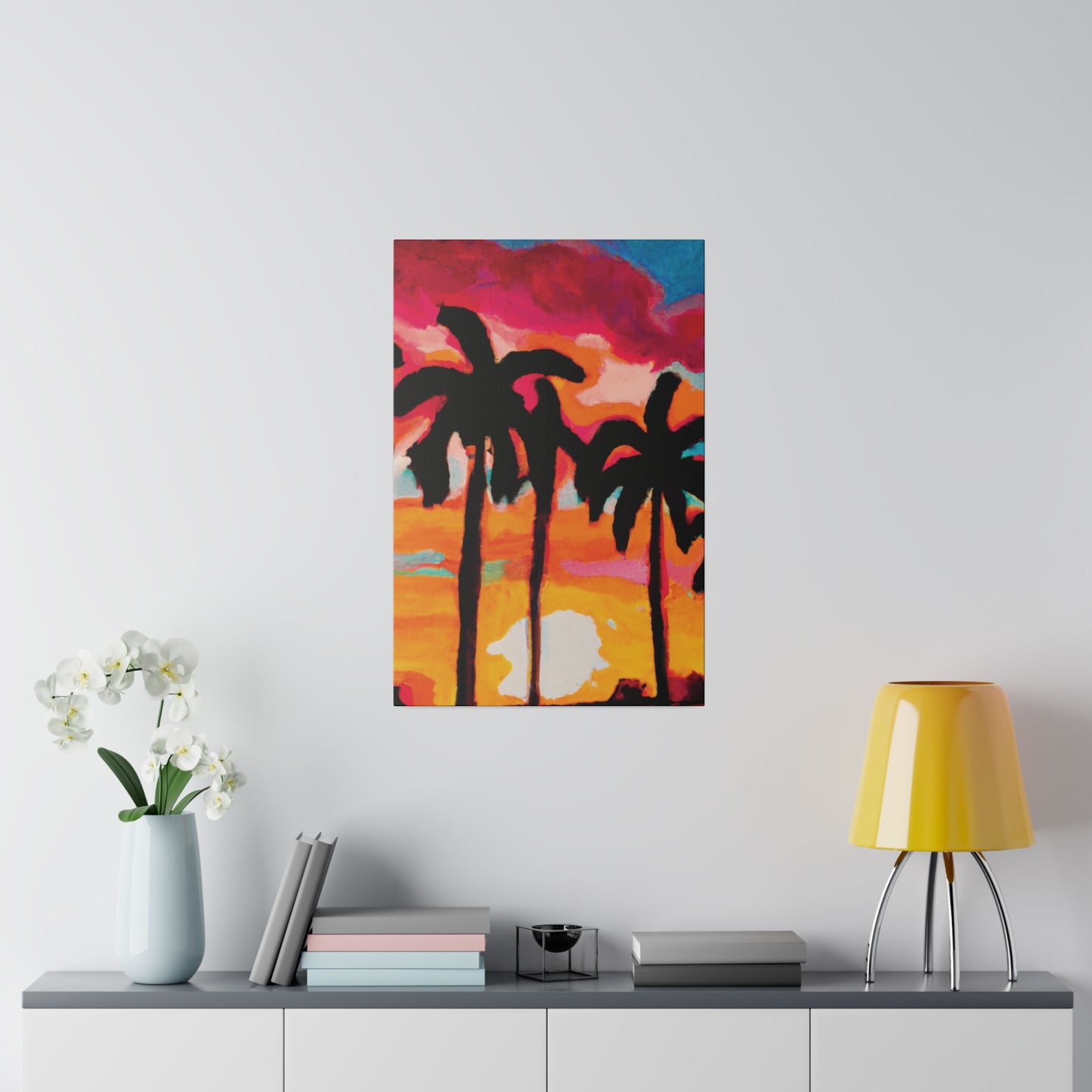 4763O - Miami Beach Sunset Painting Print | Miami | Beach | Sunset | Poster | Home Decor | Wall Art | Canvas