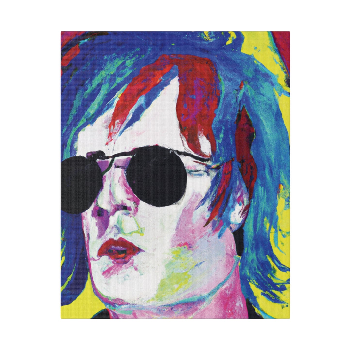 7634A - Rockstar Painting Print | Face | Abstract | Poster | Home Decor | Wall Art | Music Art | Canvas