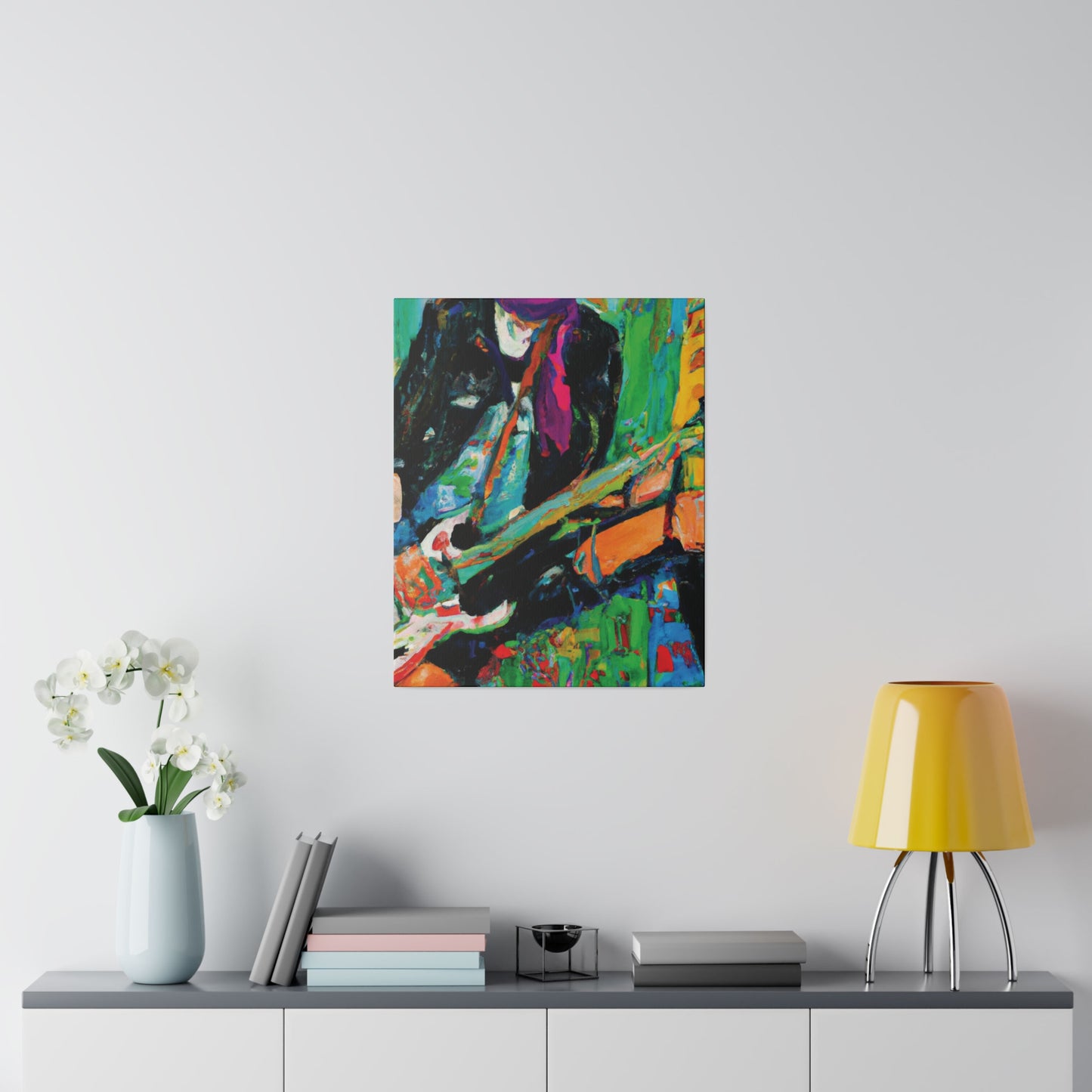 6595X - Rockstar Oil Painting Style Print | Poster | Home Decor | Wall Art | Music Art | Canvas