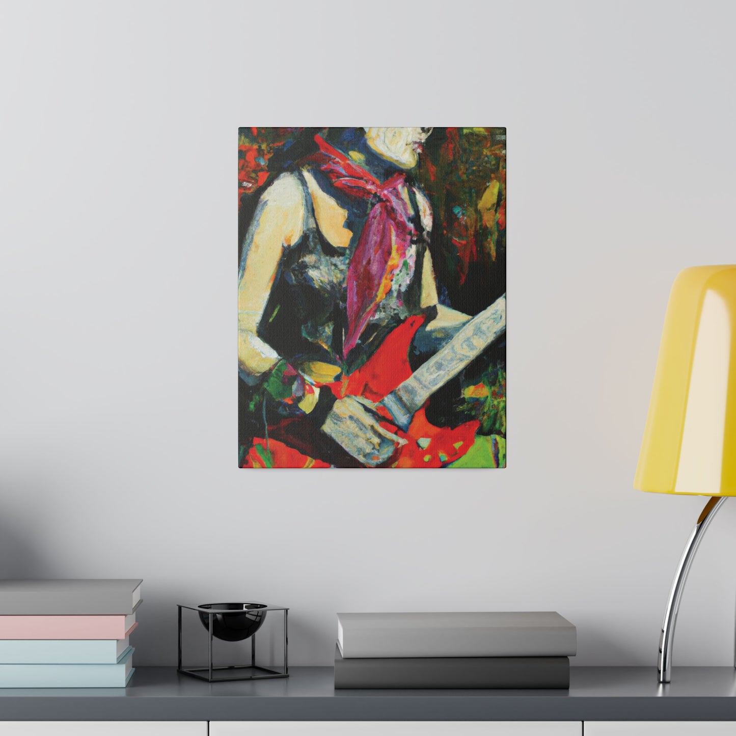 7203Q - Rockstar Oil Painting Style Print | Poster | Home Decor | Wall Art | Music Art | Canvas