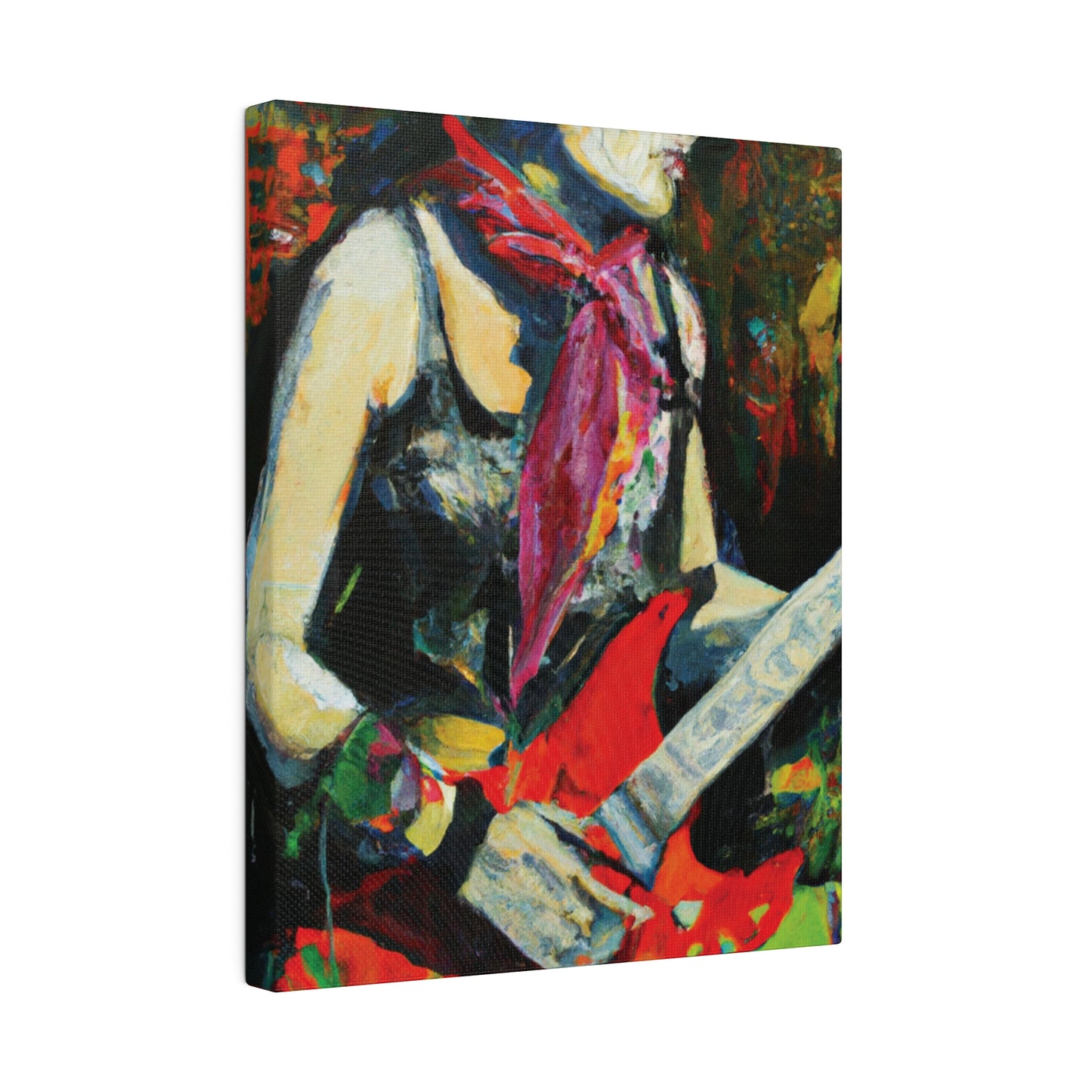 7203Q - Rockstar Oil Painting Style Print | Poster | Home Decor | Wall Art | Music Art | Canvas