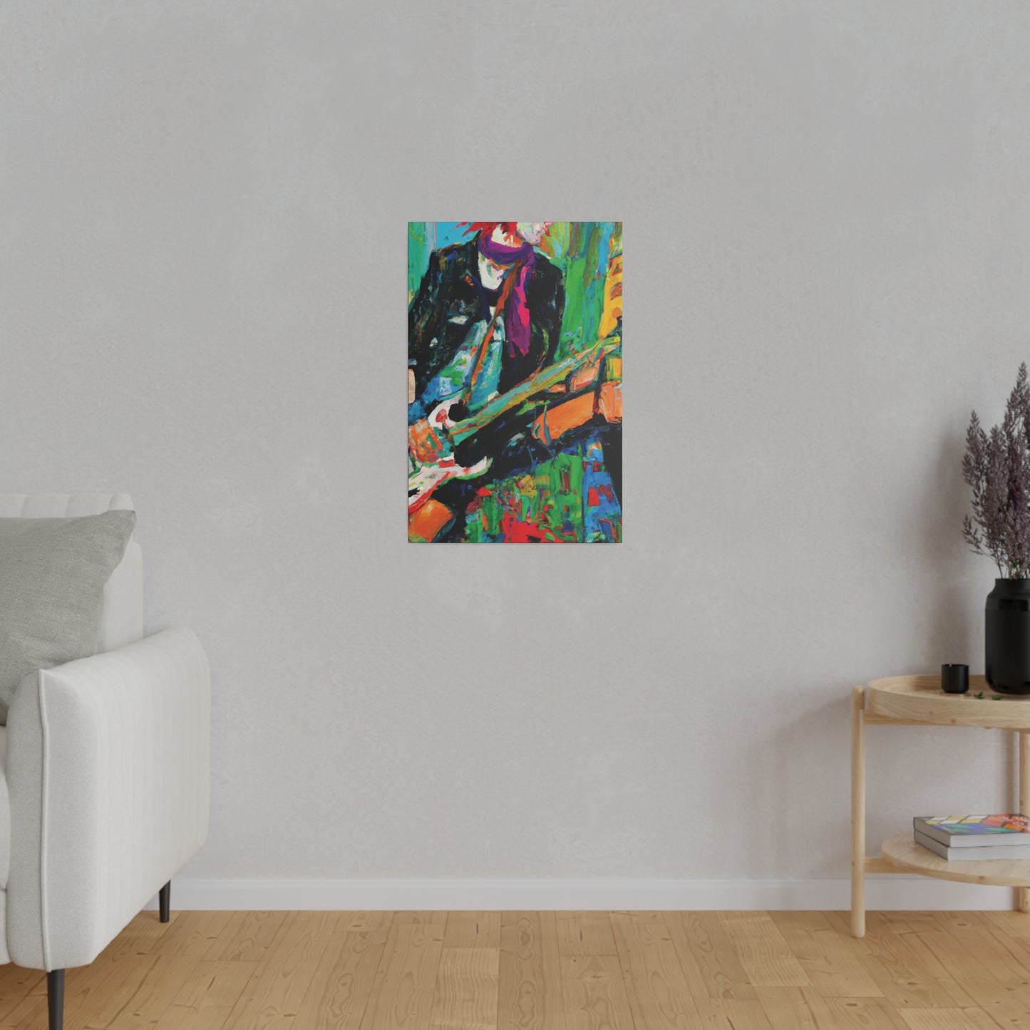 6595X - Rockstar Oil Painting Style Print | Poster | Home Decor | Wall Art | Music Art | Canvas