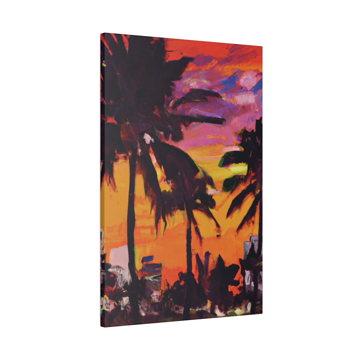 8409A - Miami Beach Sunset Painting Print | Miami | Beach | Sunset | Poster | Home Decor | Wall Art | Canvas