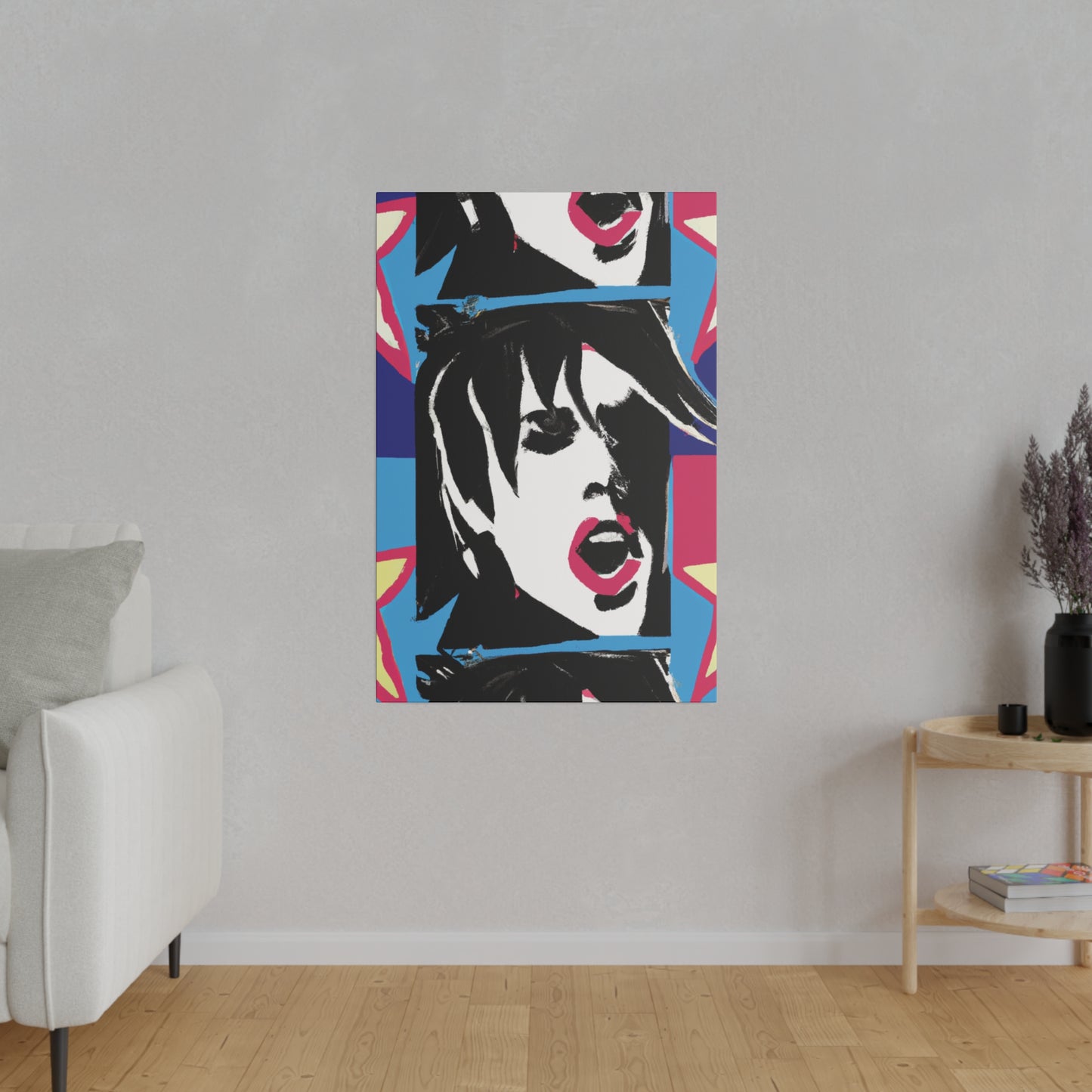 6431Q - Rockstar Painting Print | Face | Abstract | Poster | Home Decor | Wall Art | Music Art | Canvas