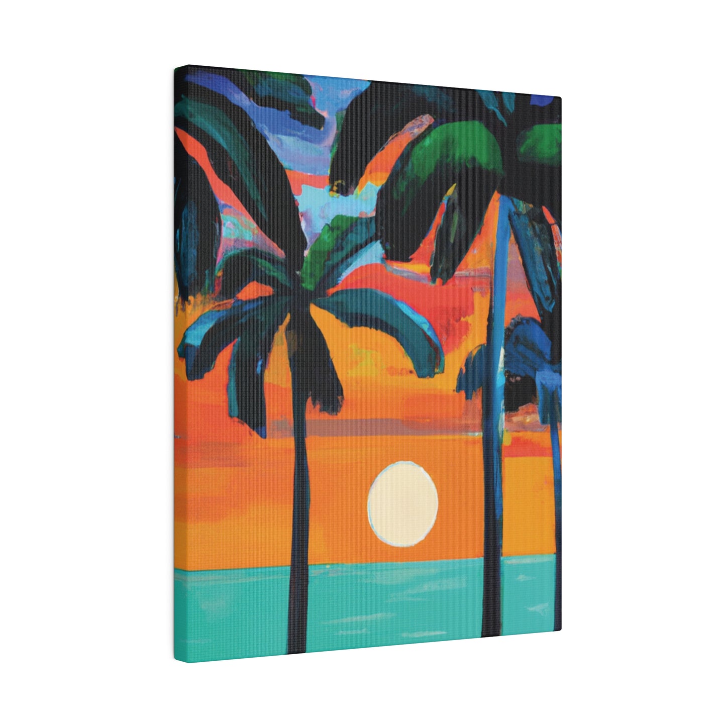 4567C - Miami Beach Sunset Painting Print | Miami | Beach | Sunset | Poster | Home Decor | Wall Art | Canvas