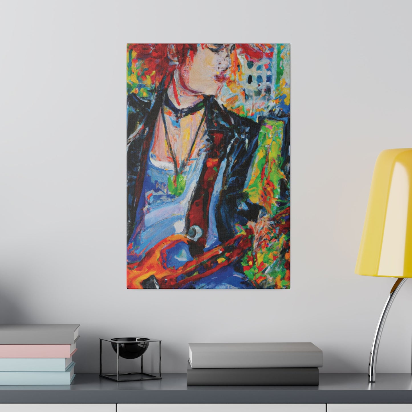 9144X - Rockstar Oil Painting Style Print | Poster | Home Decor | Wall Art | Music Art | Canvas