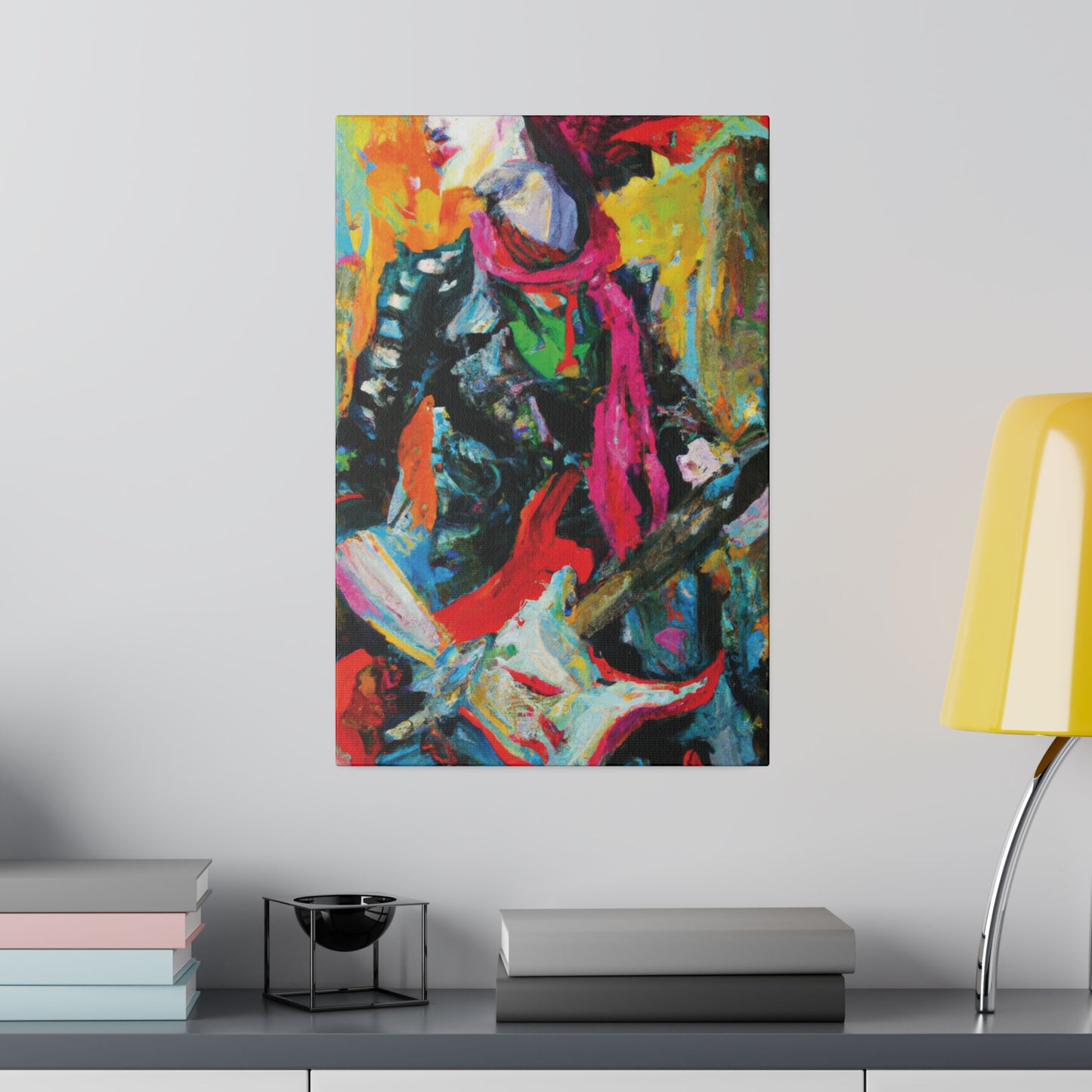 8579X - Rockstar Oil Painting Style Print | Poster | Home Decor | Wall Art | Music Art | Canvas