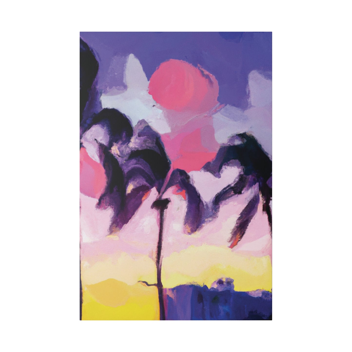 8189L - Miami Beach Sunset Painting Print | Miami | Beach | Sunset | Poster | Home Decor | Wall Art | Canvas