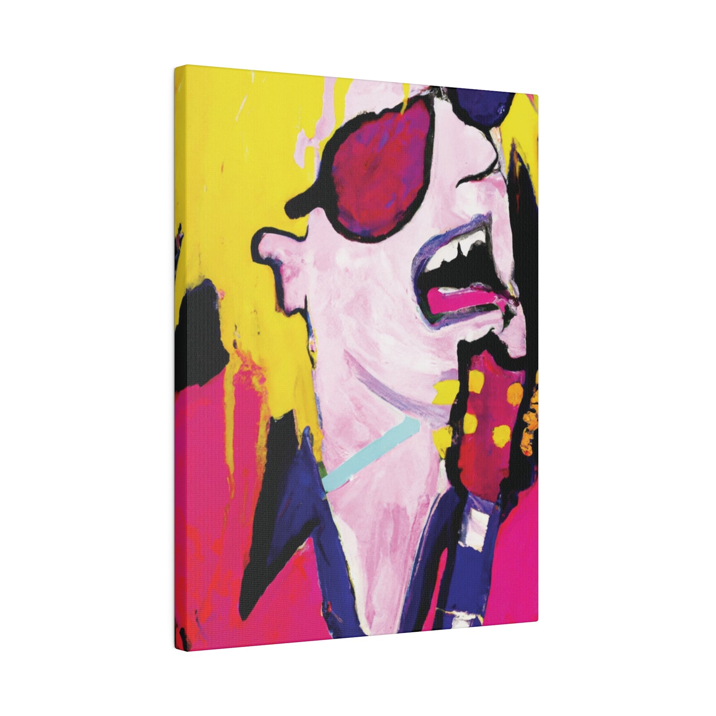 5843S - Rockstar Painting Print | Face | Abstract | Poster | Home Decor | Wall Art | Music Art | Canvas