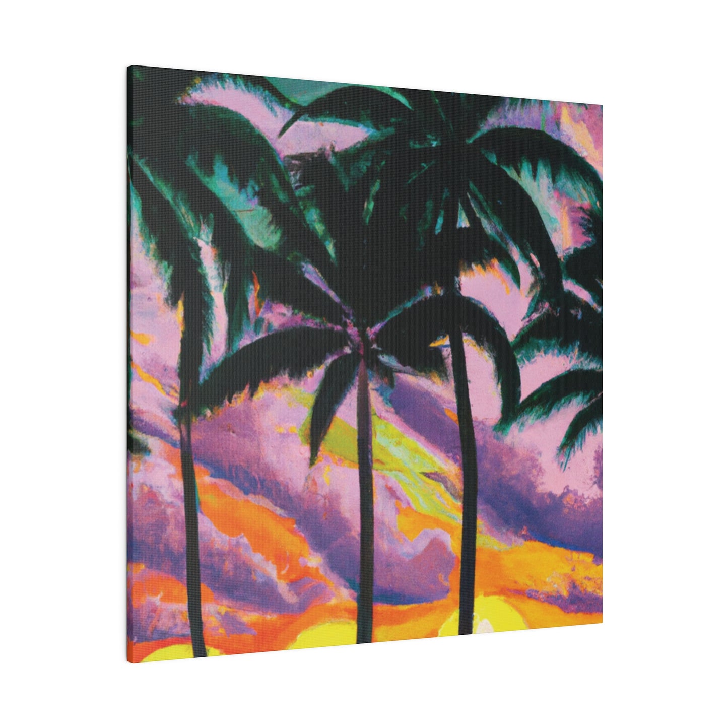 8789Q - Miami Beach Sunset Painting Print | Miami | Beach | Sunset | Poster | Home Decor | Wall Art | Canvas