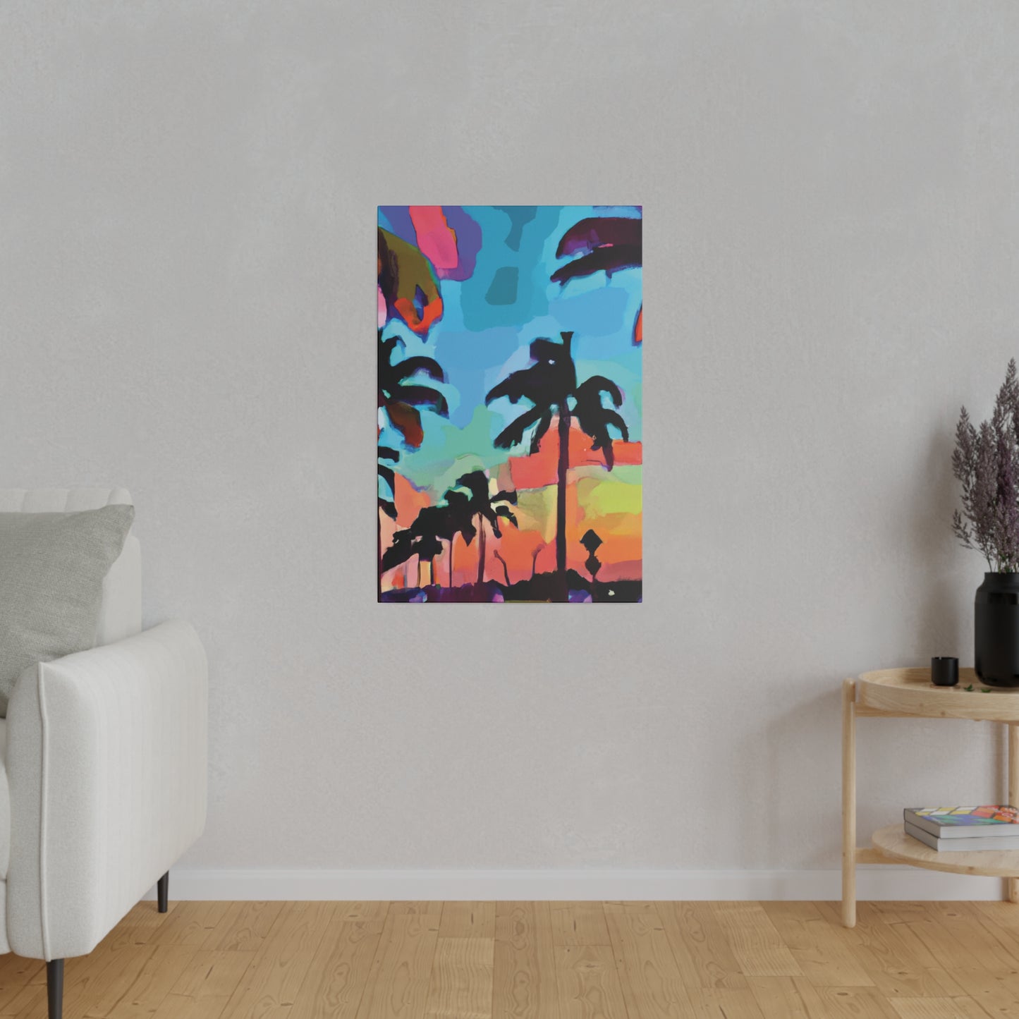 7439V - Miami Beach Sunset Painting Print | Miami | Beach | Sunset | Poster | Home Decor | Wall Art | Canvas