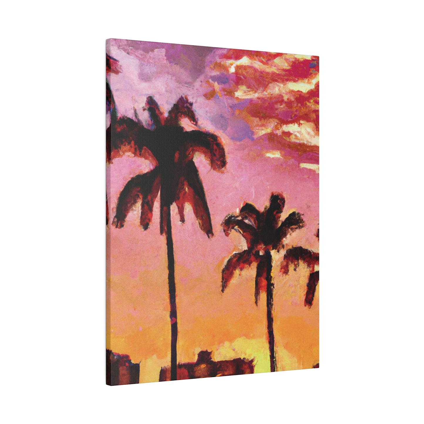 7485A - Miami Beach Sunset Painting Print | Miami | Beach | Sunset | Poster | Home Decor | Wall Art | Canvas