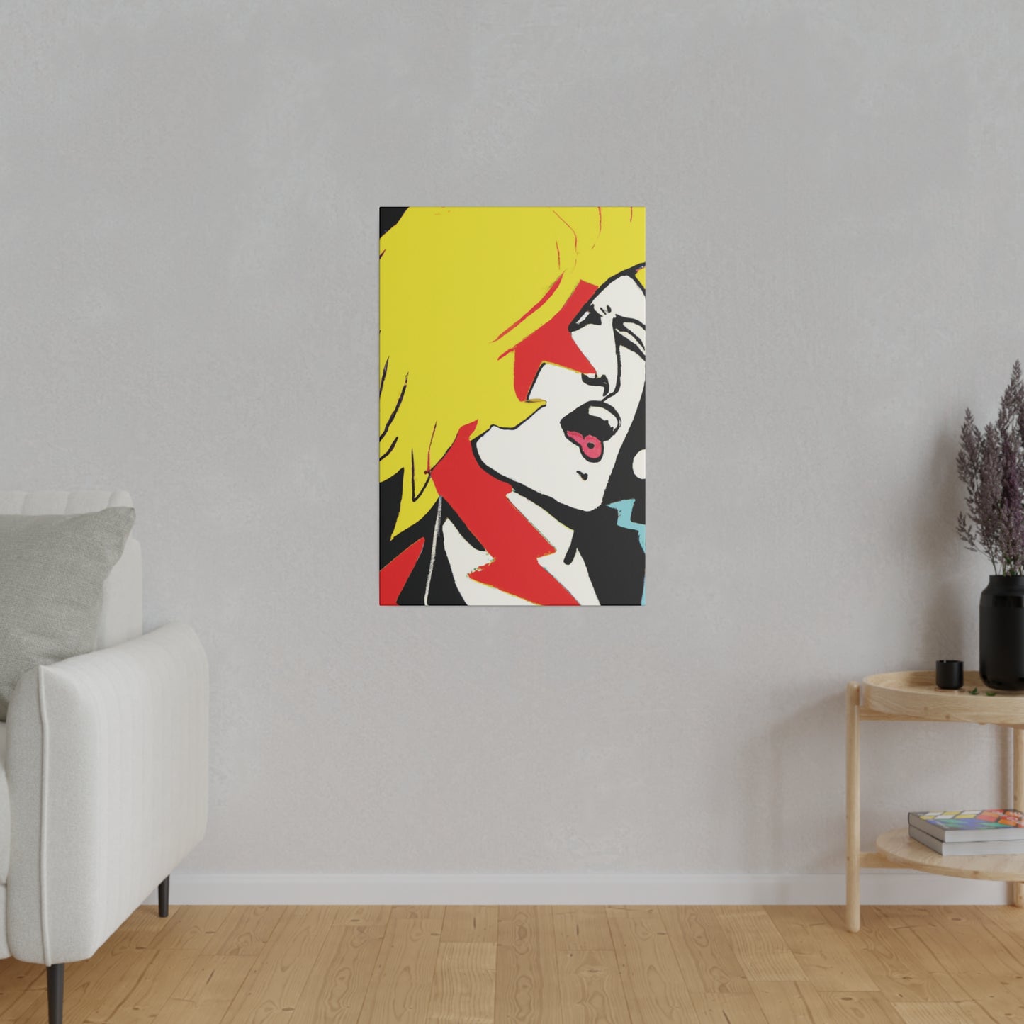 6373A - Rockstar Painting Print | Face | Abstract | Poster | Home Decor | Wall Art | Music Art | Canvas