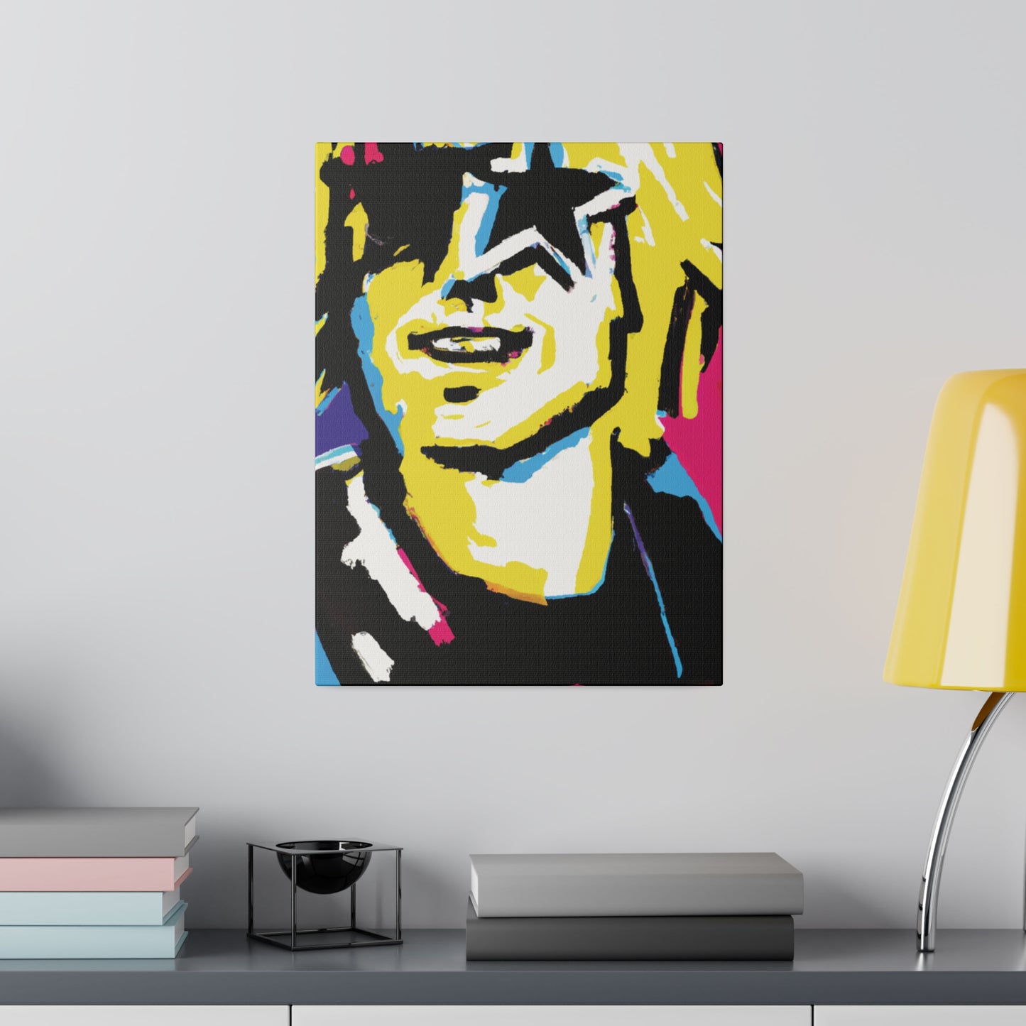 3292X - Rockstar Painting Print | Face | Abstract | Poster | Home Decor | Wall Art | Music Art | Canvas