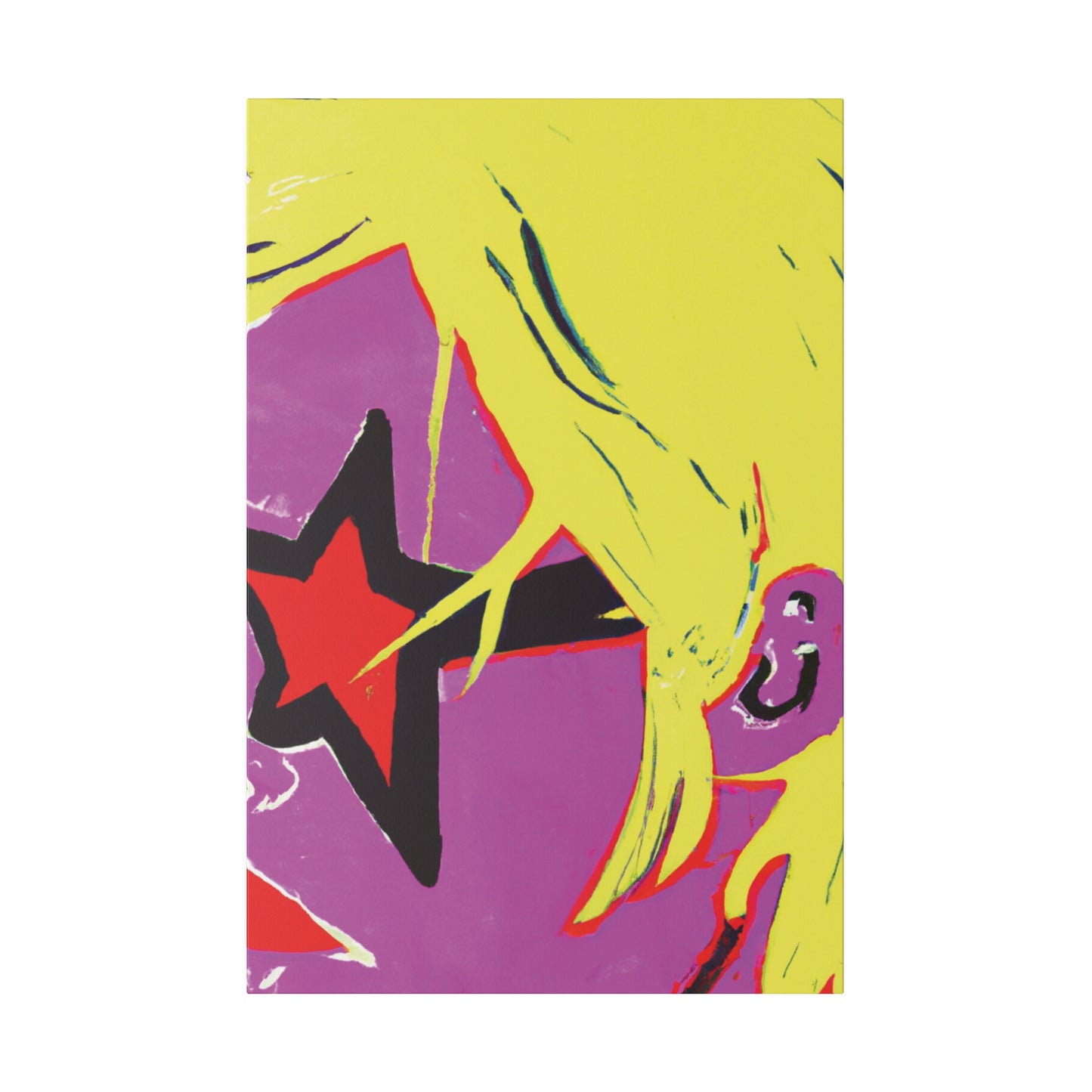 938K - Rockstar Painting Print | Face | Abstract | Poster | Home Decor | Wall Art | Music Art | Canvas