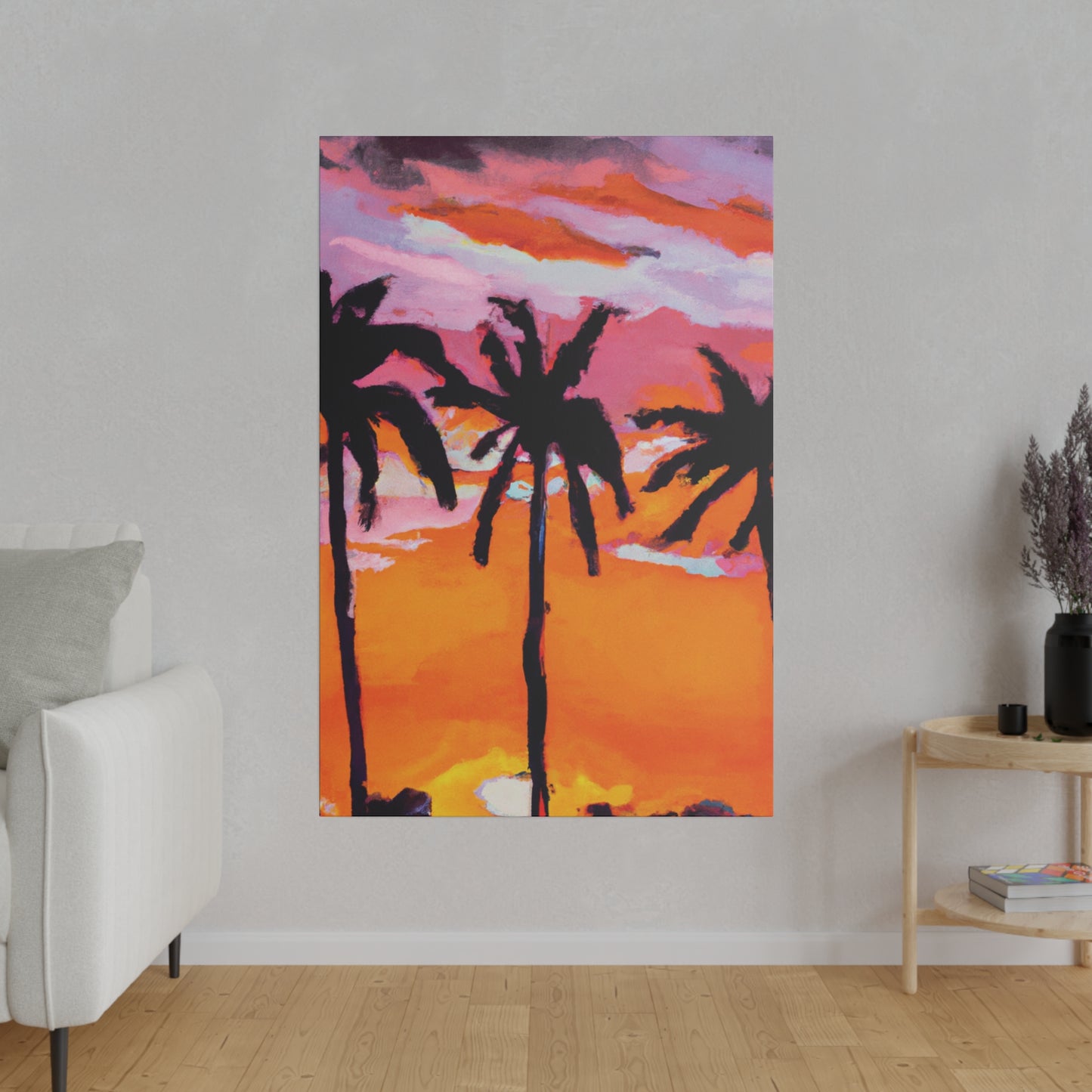 4491U - Miami Beach Sunset Painting Print | Miami | Beach | Sunset | Poster | Home Decor | Wall Art | Canvas