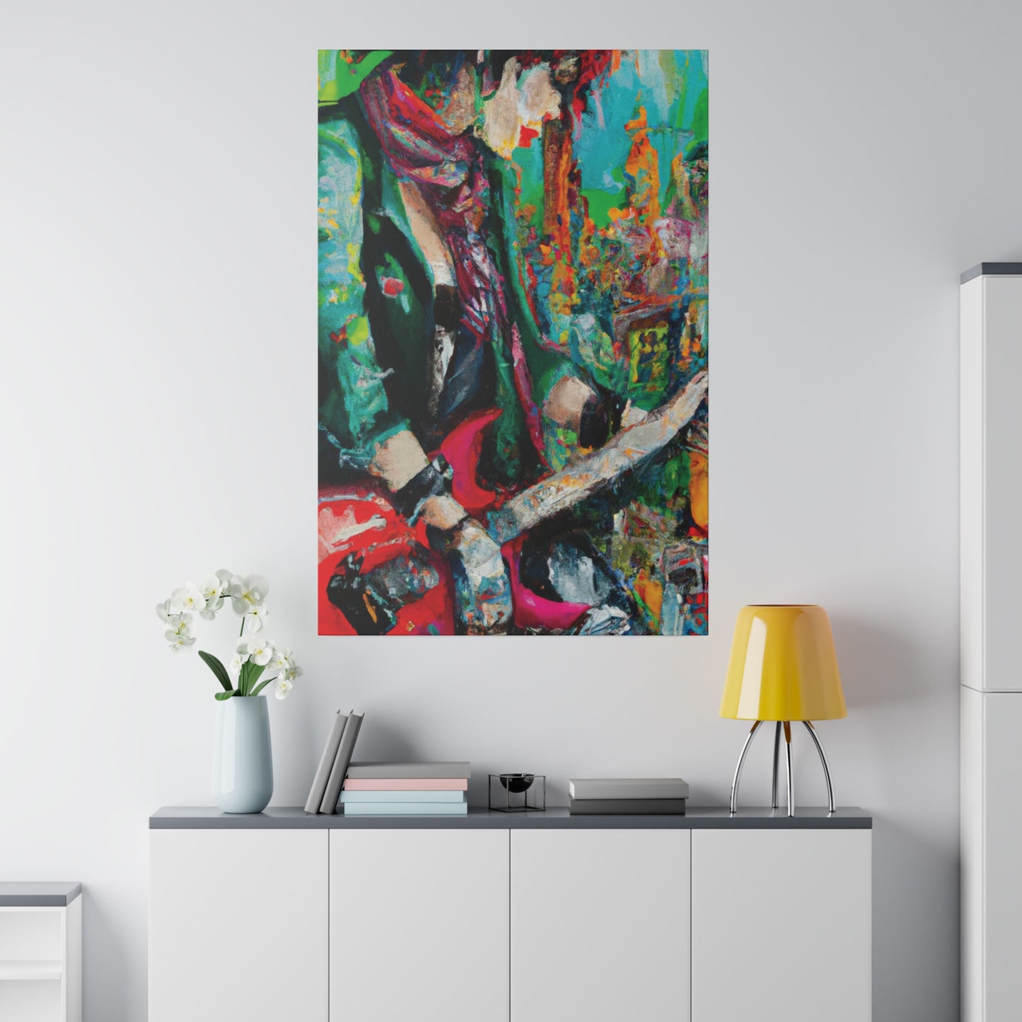8679Y - Rockstar Oil Painting Style Print | Poster | Home Decor | Wall Art | Music Art | Canvas