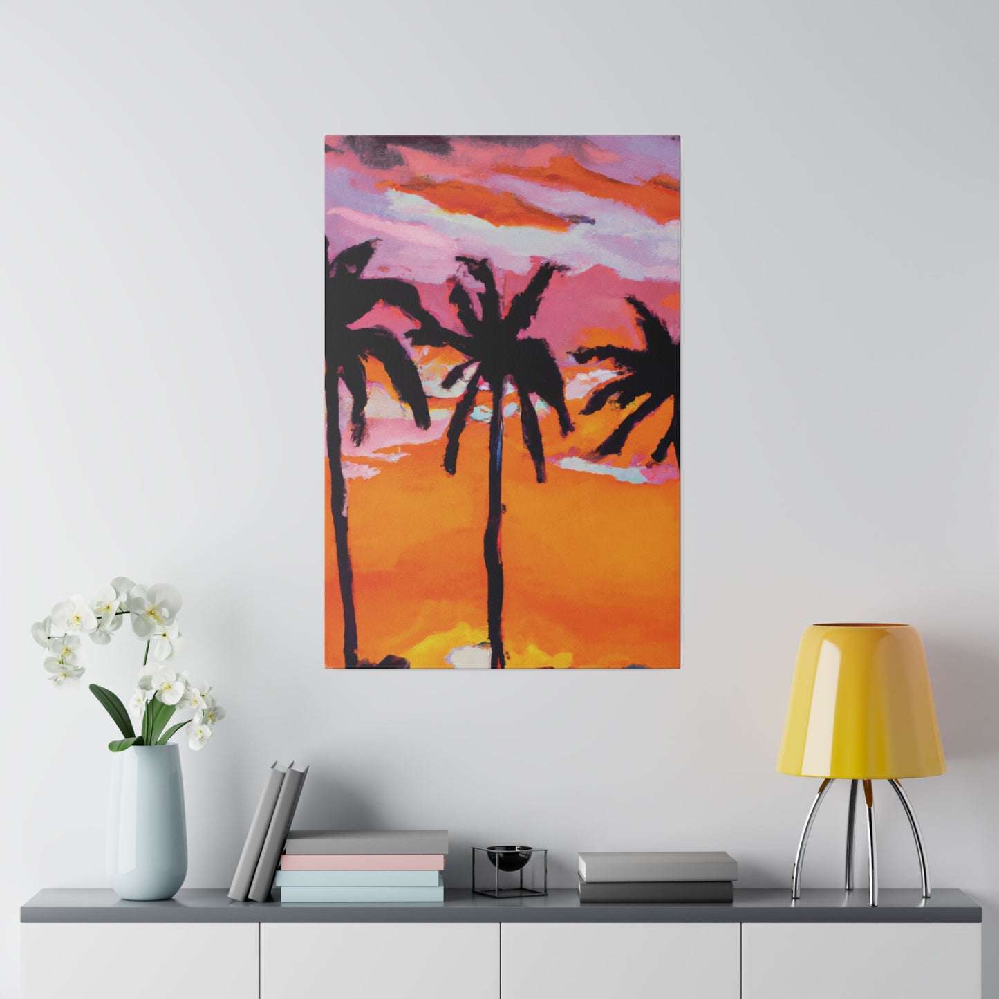 4491U - Miami Beach Sunset Painting Print | Miami | Beach | Sunset | Poster | Home Decor | Wall Art | Canvas