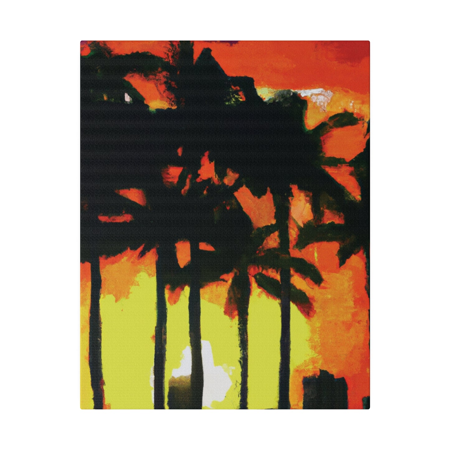 8291L - Miami Beach Sunset Painting Print | Miami | Beach | Sunset | Poster | Home Decor | Wall Art | Canvas